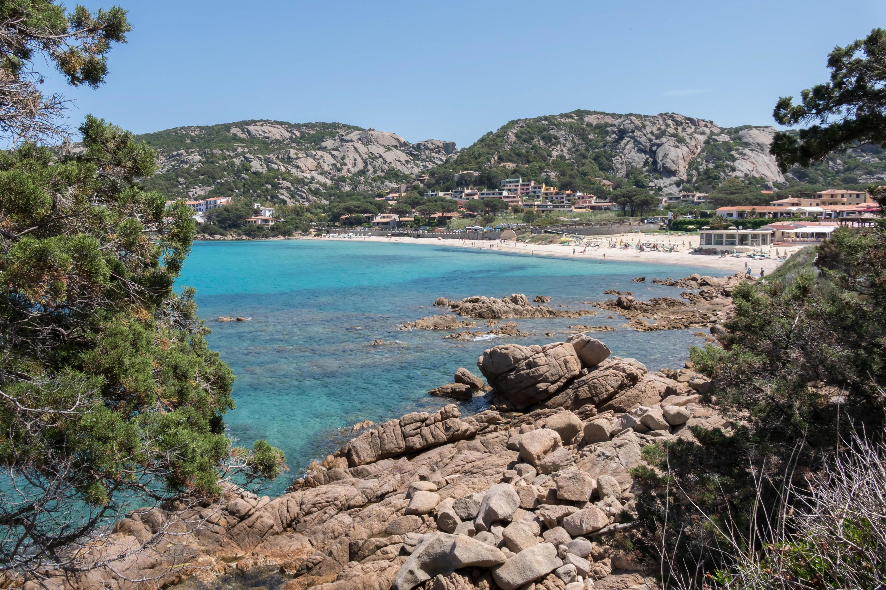 The beach at Baja Sardinia in Sardinia on May 18, 2015. Stock Free