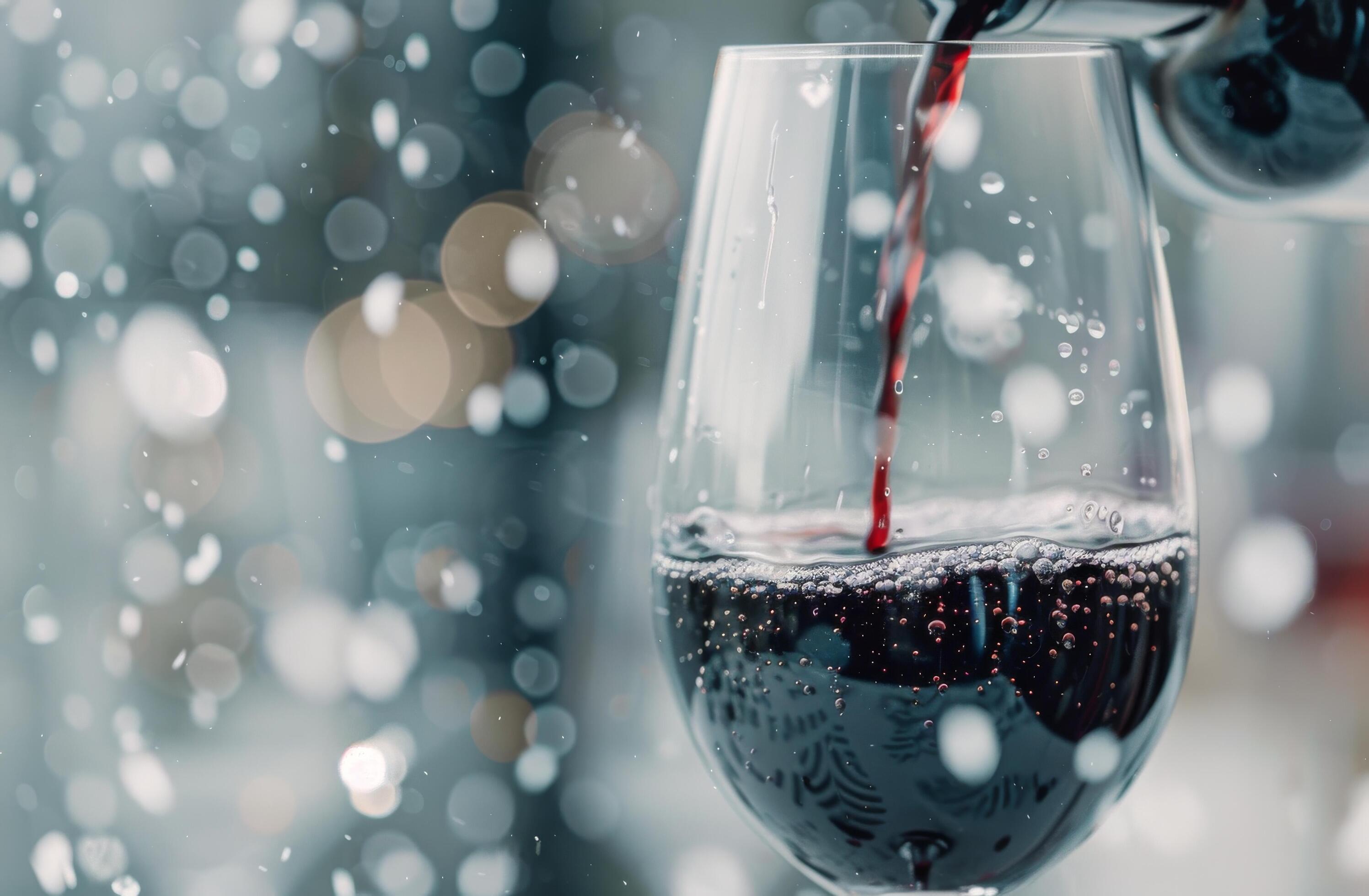 Red Wine Pouring With Bokeh Background Stock Free