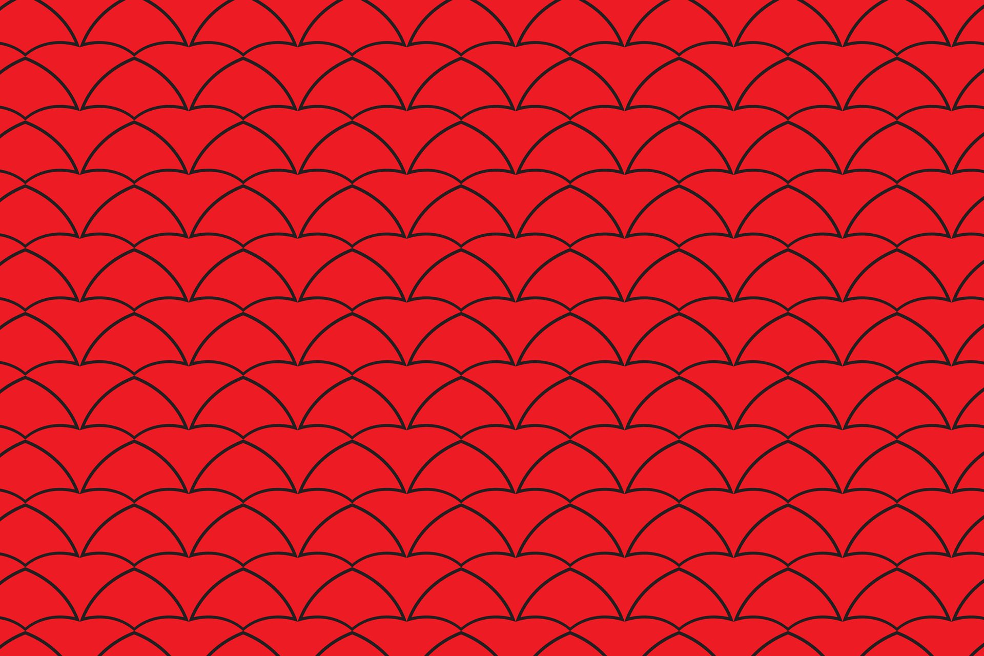 simple abstract black color flower pattern on red background the red background of the pattern Free Vector