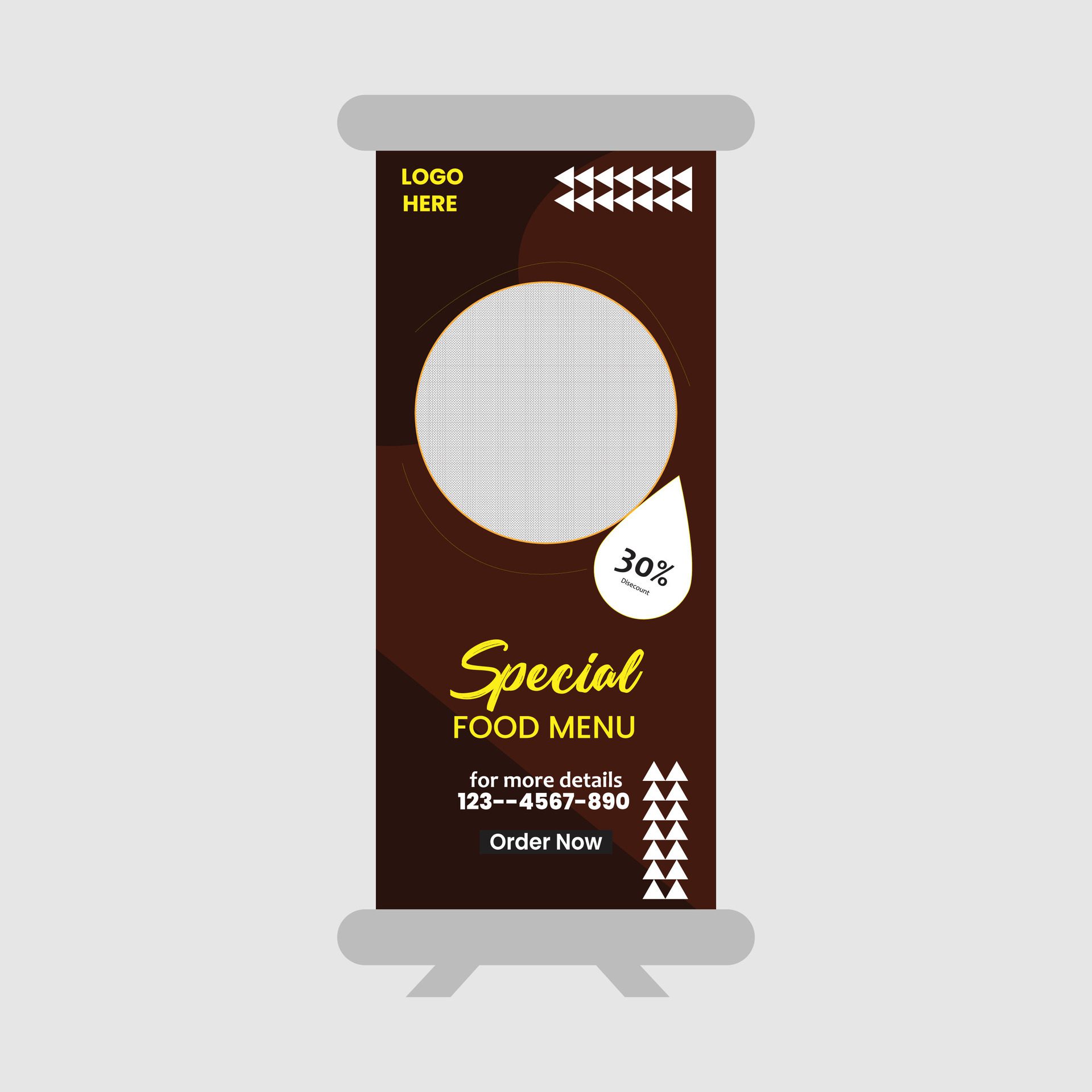 Restaurant roll up banner Free Vector