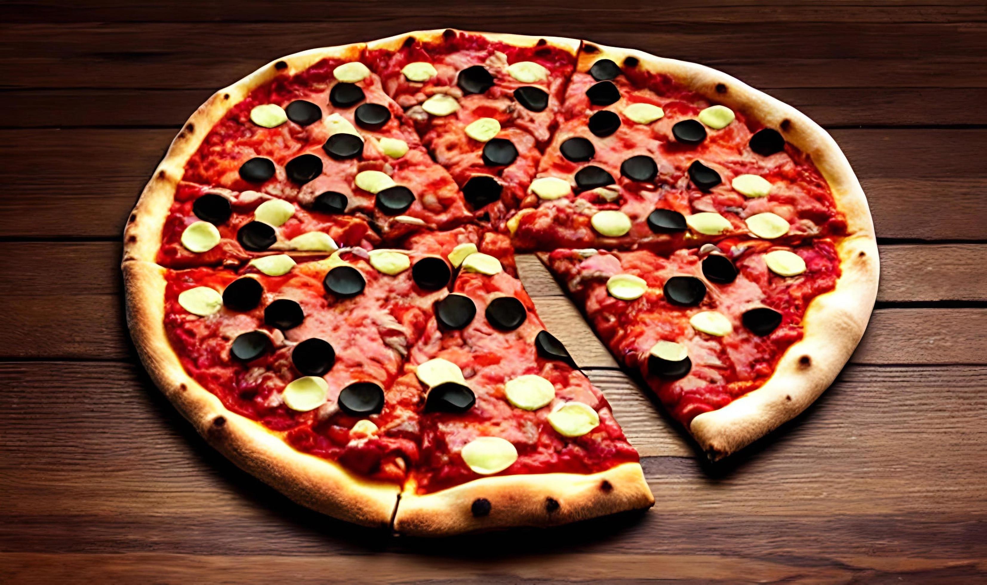 Pizza. Traditional Italian cuisine fast food. Stock Free