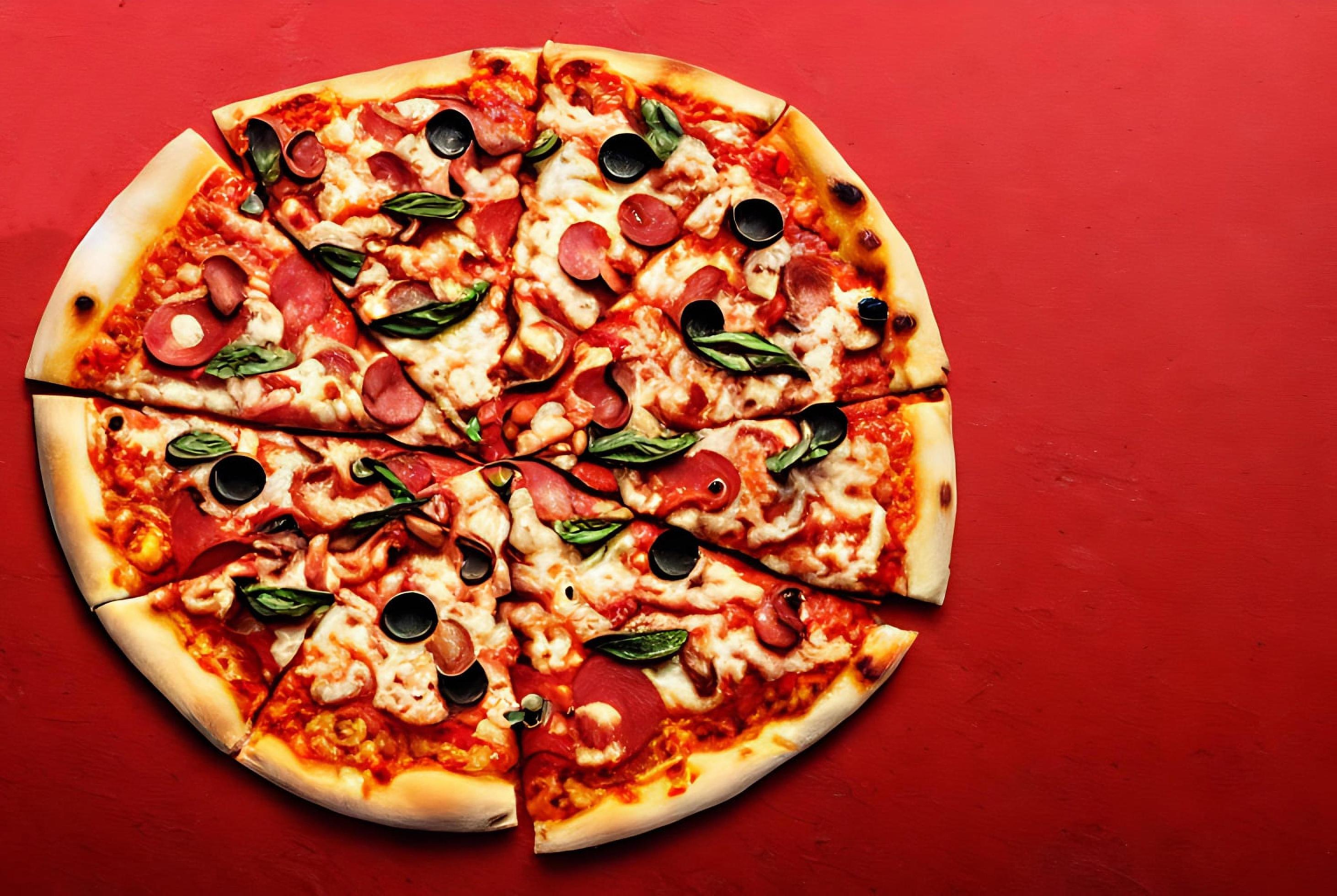 Pizza. Traditional Italian cuisine fast food. Stock Free