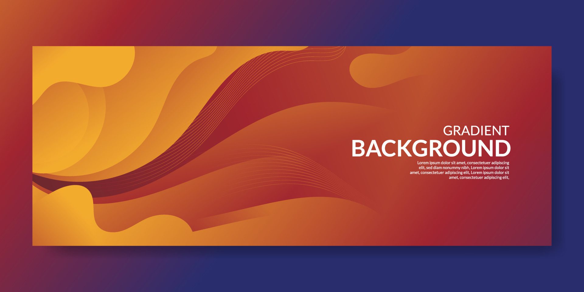 Abstract Orange Fluid Wave Banner Template Free Vector