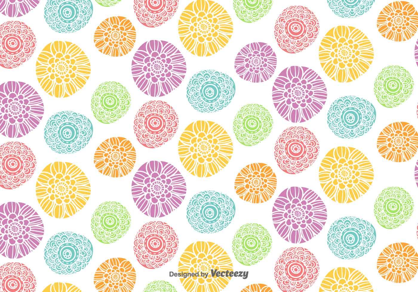 Vector Colorful Flowers Pattern Stock Free and Free SVG