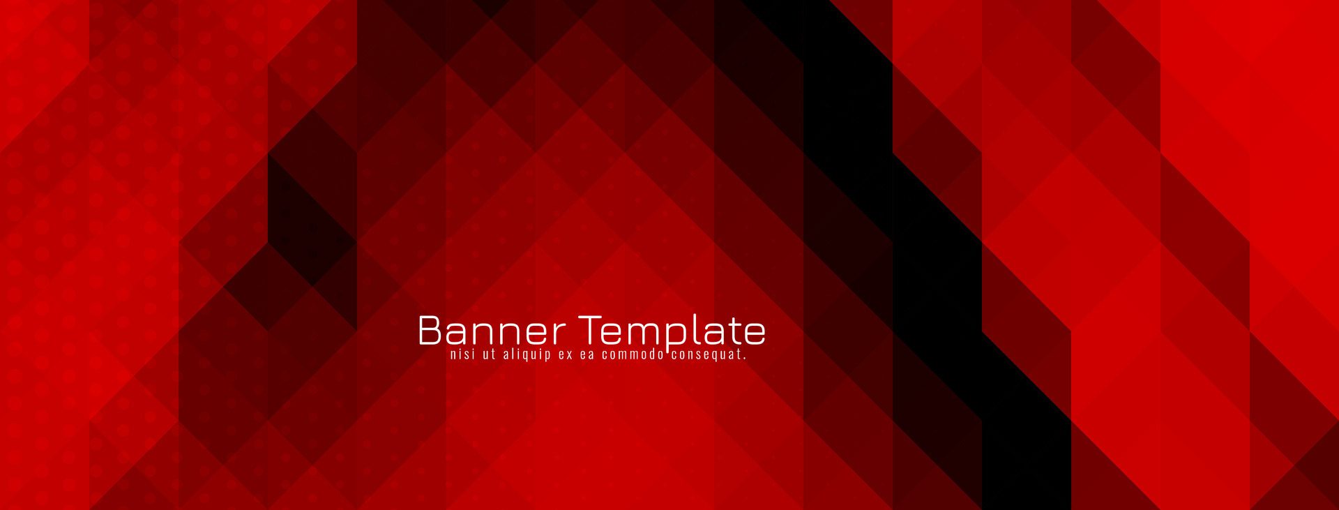 Modern red color triangular pattern mosaic design banner Free Vector