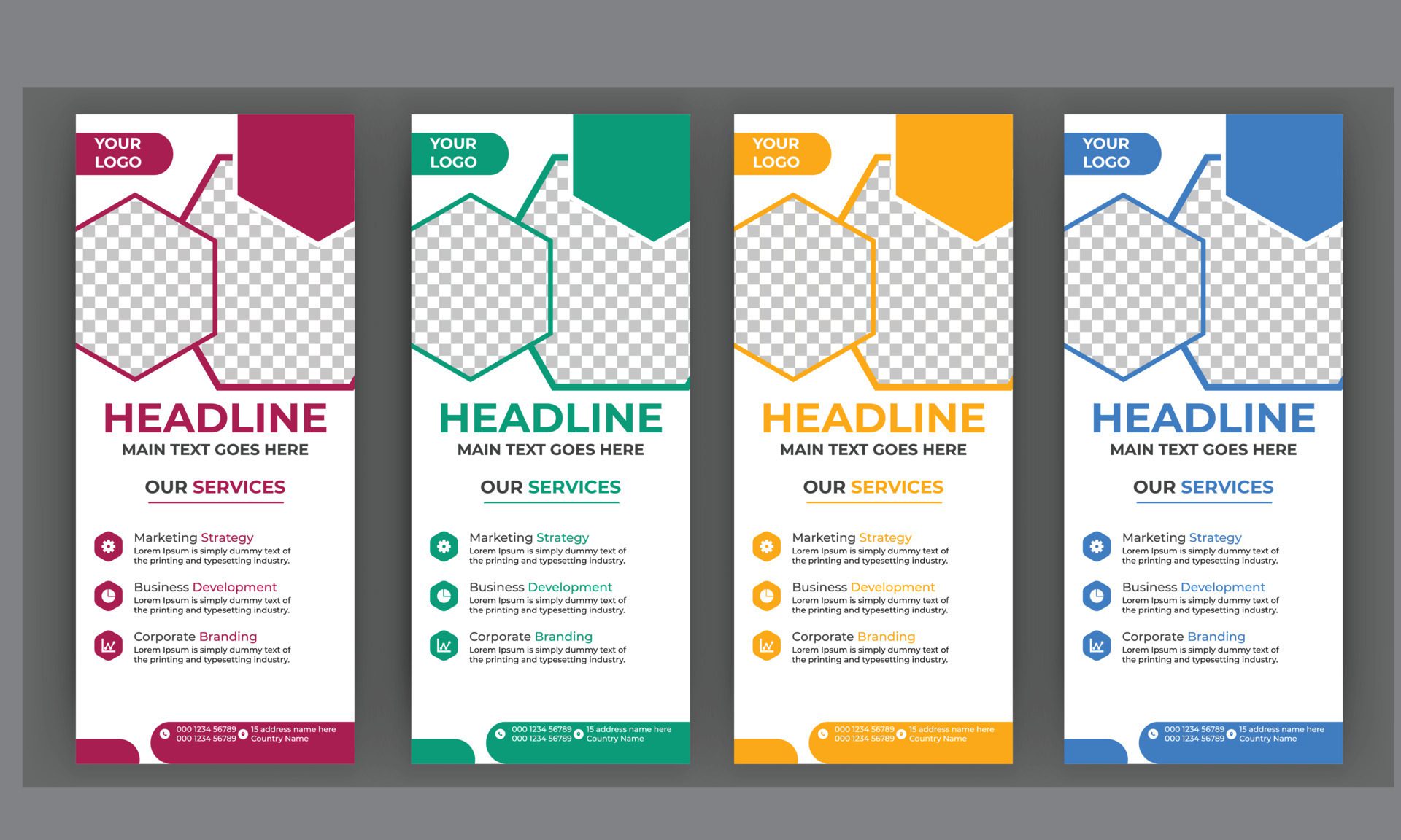 Business Roll Up Banner free download Free Vector