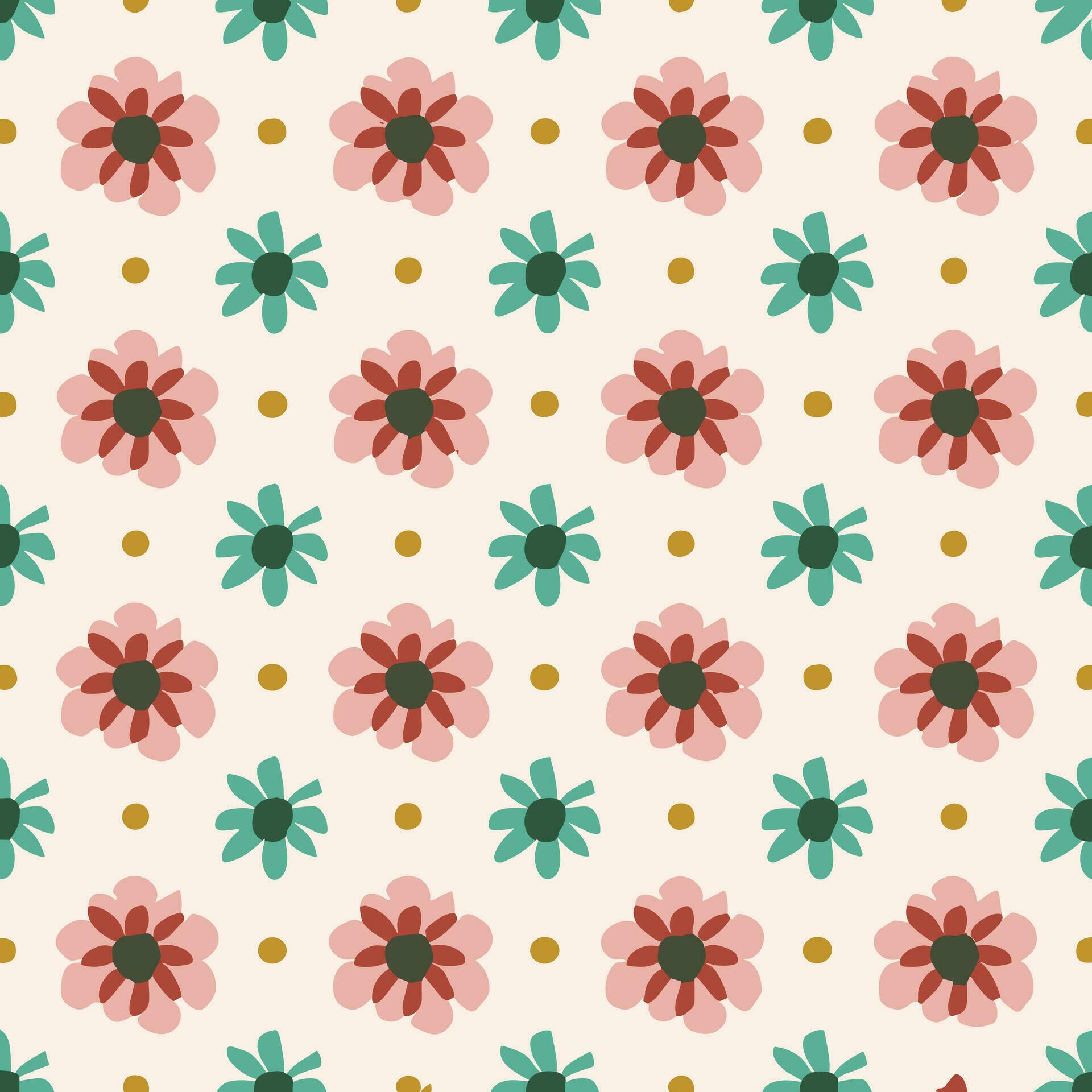 Vector flower pattern background design illustration Stock Free