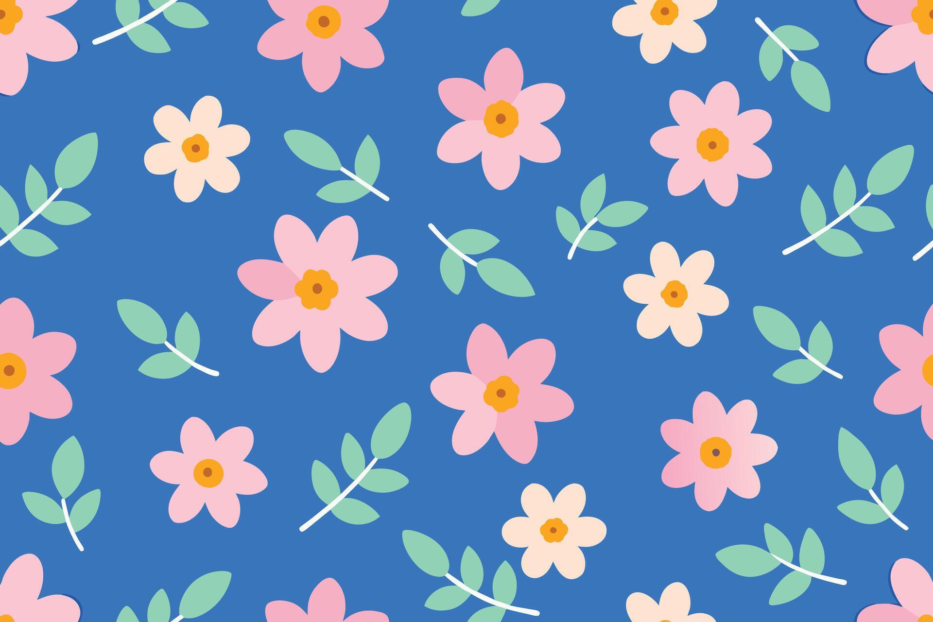 Seamless Pattern Elements Flower Ditsy Stock Free