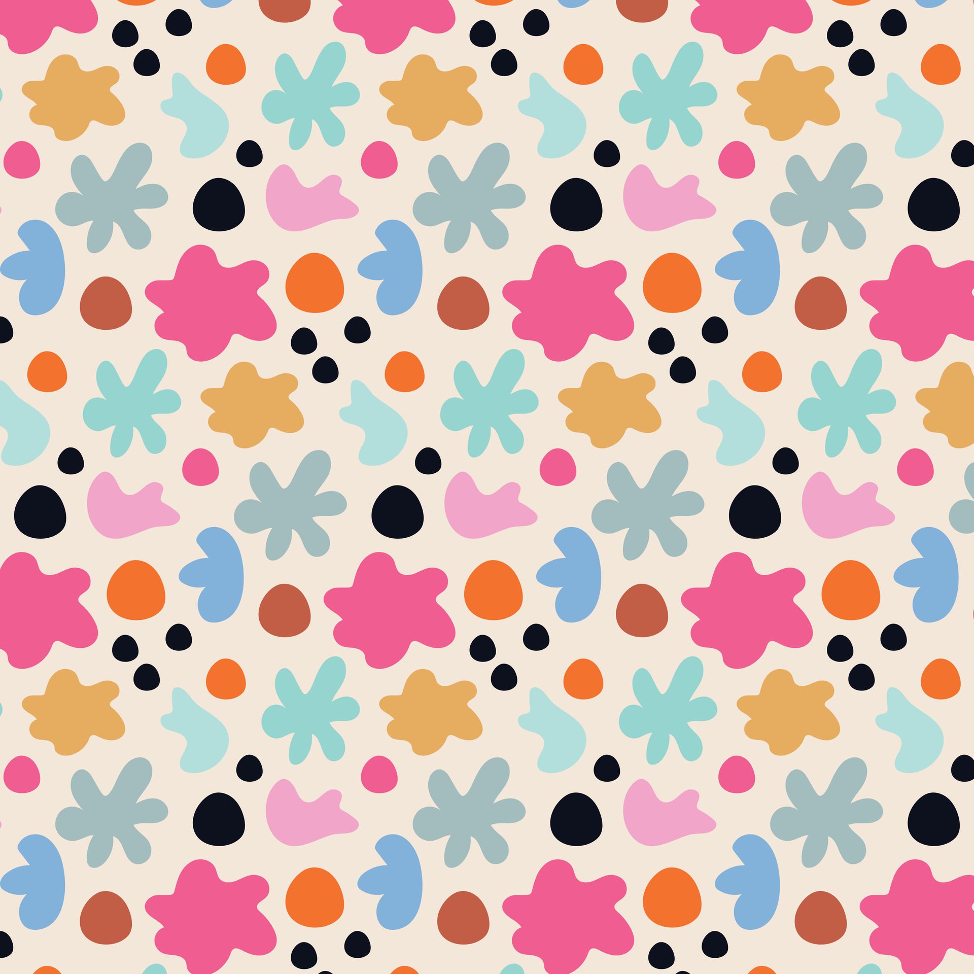 Colorful summer bright pattern with abstract pattern. Free Vector