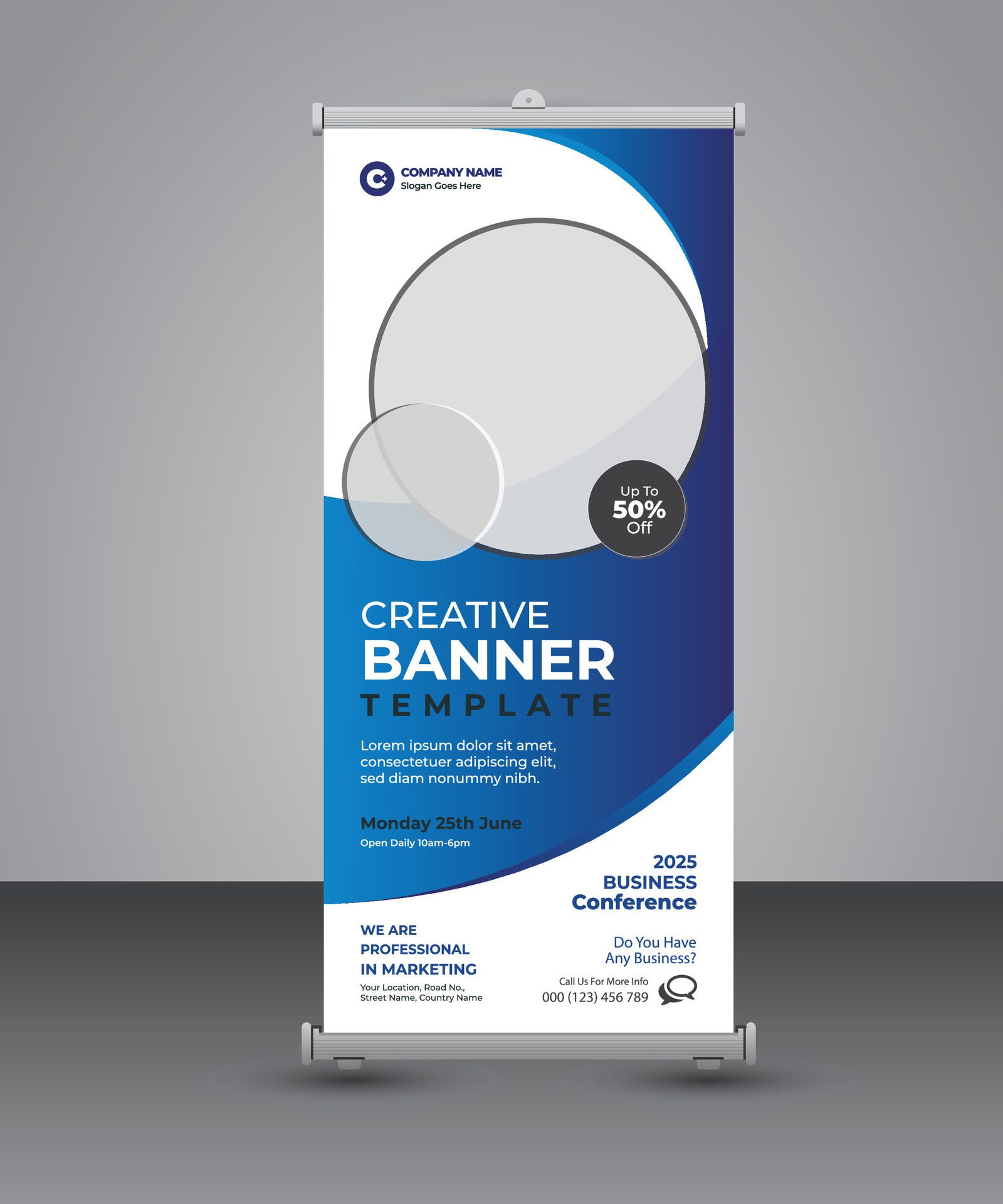 Corporate Roll-up Banners Free Vector