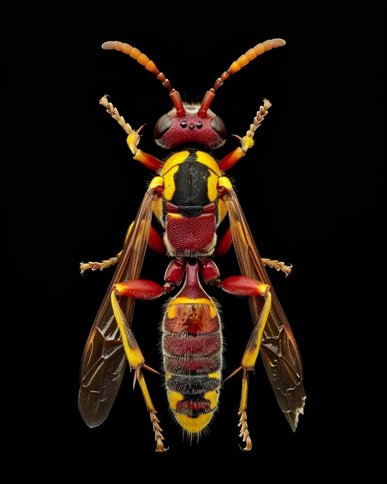 High-Resolution Close-Up Images of Various Insects on Black Background Stock Free