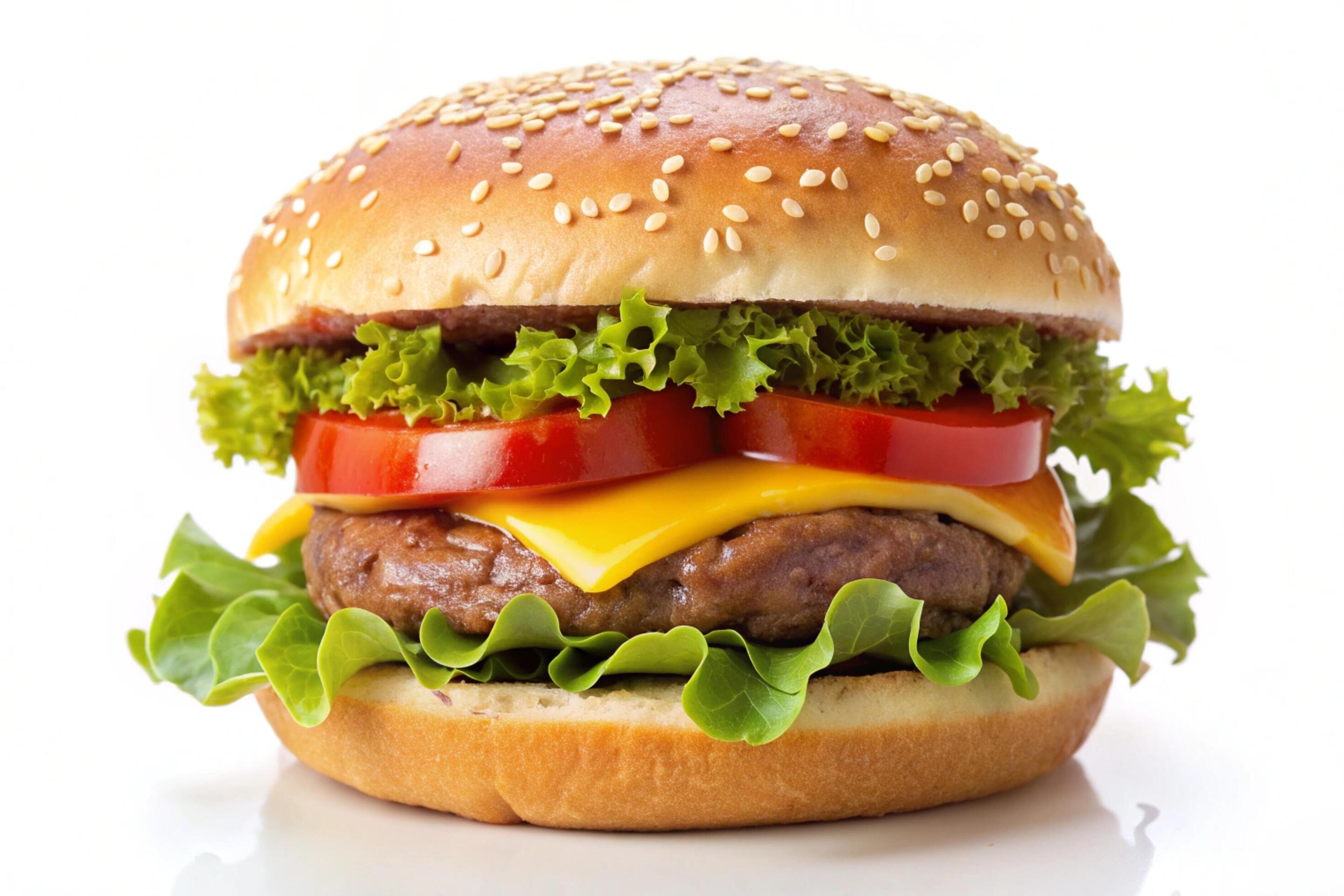 Burger photo isolated on clean background Stock Free