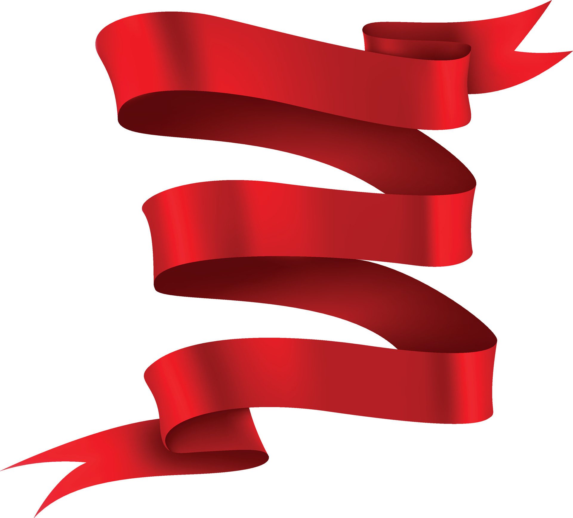 Vector red ribbons.Ribbon banner set. Free Vector