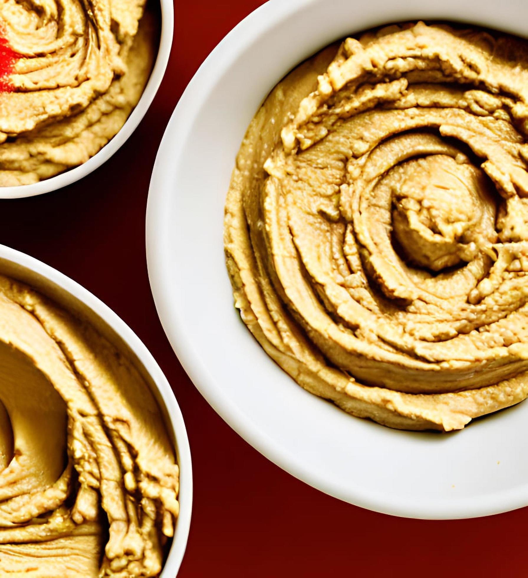 Healthy food. Traditional freshly made organic hummus. Stock Free