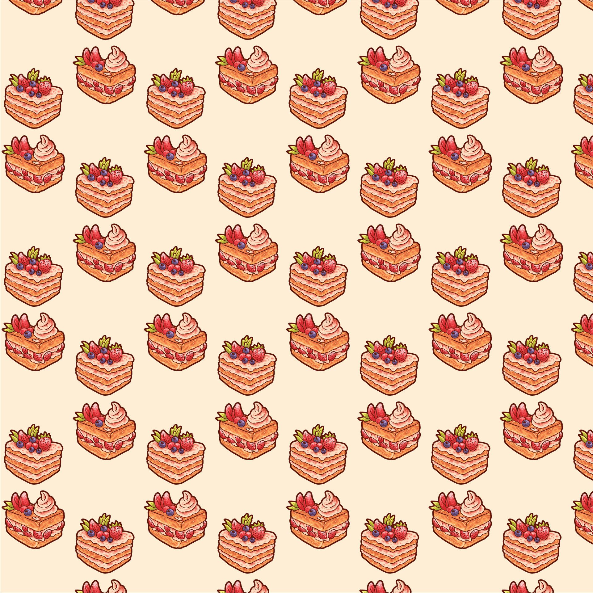 sweet cake pattern design Free Vector