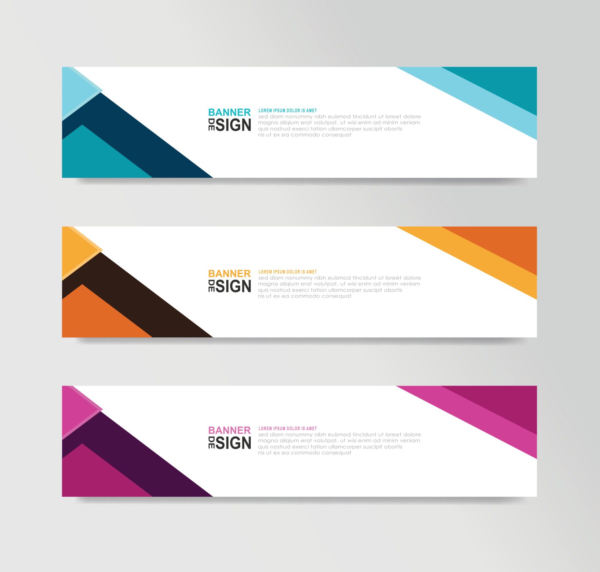 Vector Abstract Banner Design Web Template Free Vector