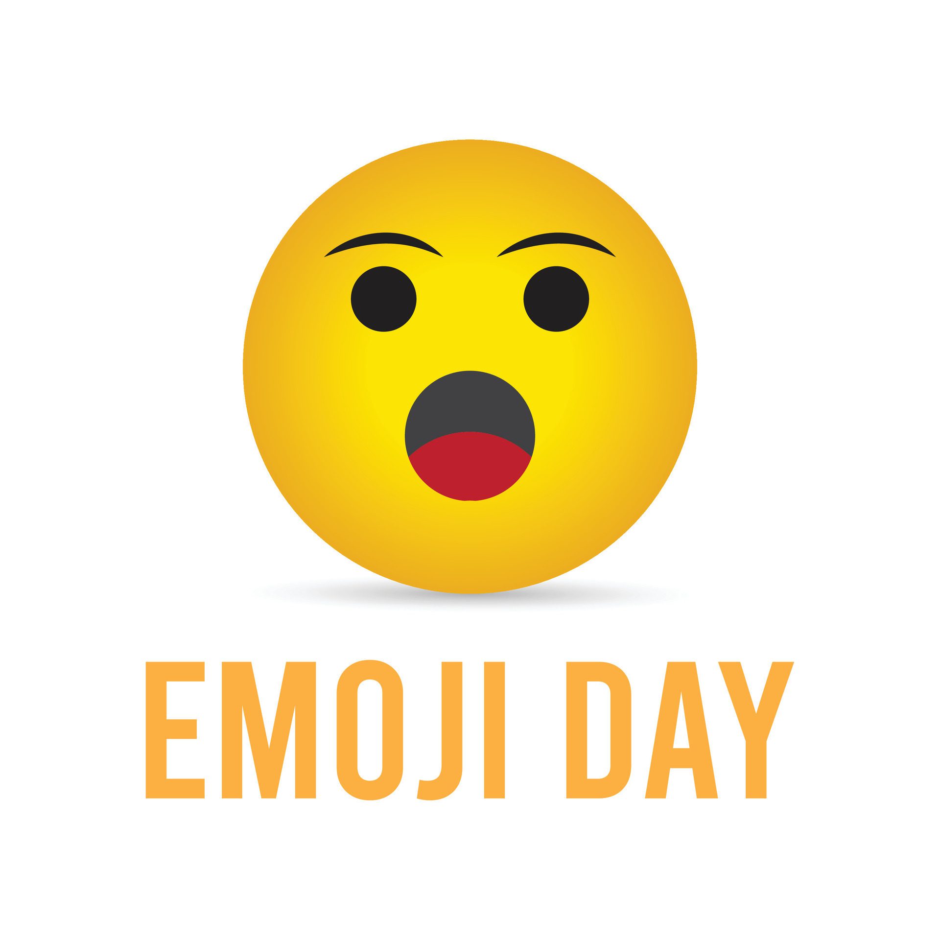 World Emoji Day observed every year in July. Template for background, banner, card, poster with text inscription. Free Vector