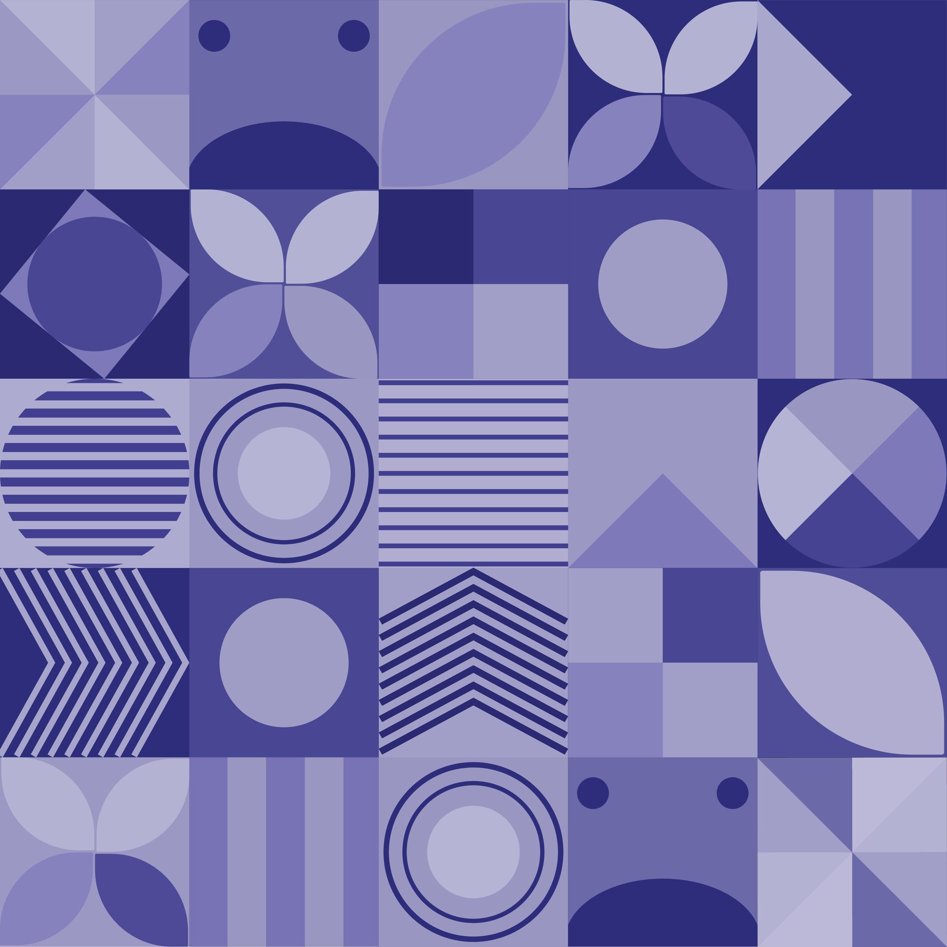 Premium geometric bauhaus pattern design Free Vector