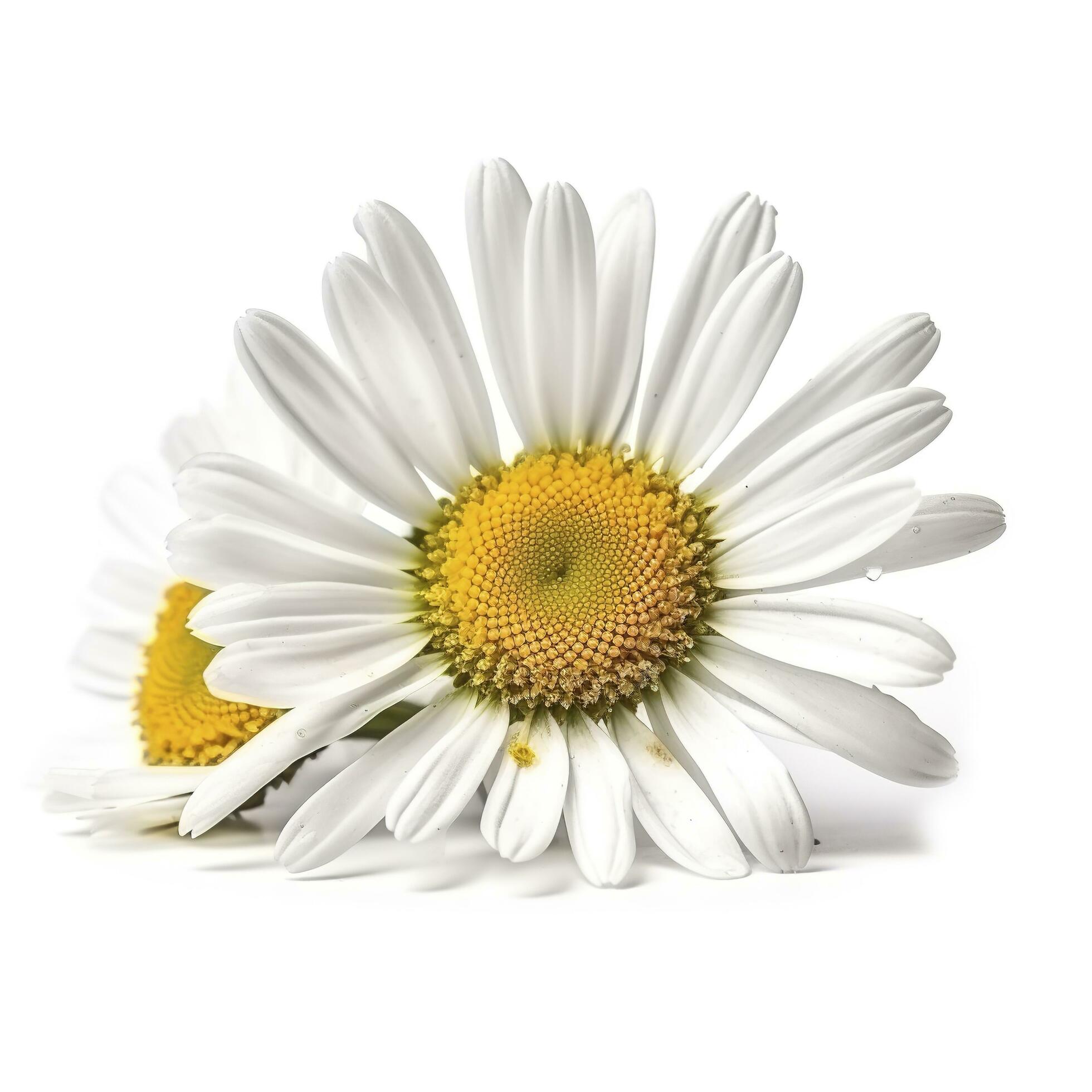 Daisy flower with isolated on white background, generate ai Stock Free