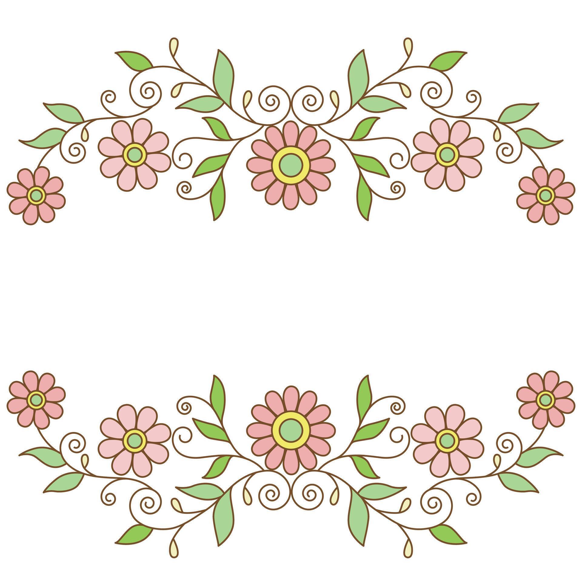 Orange beige flower wreath frame, flower arrangement illustration Stock Free