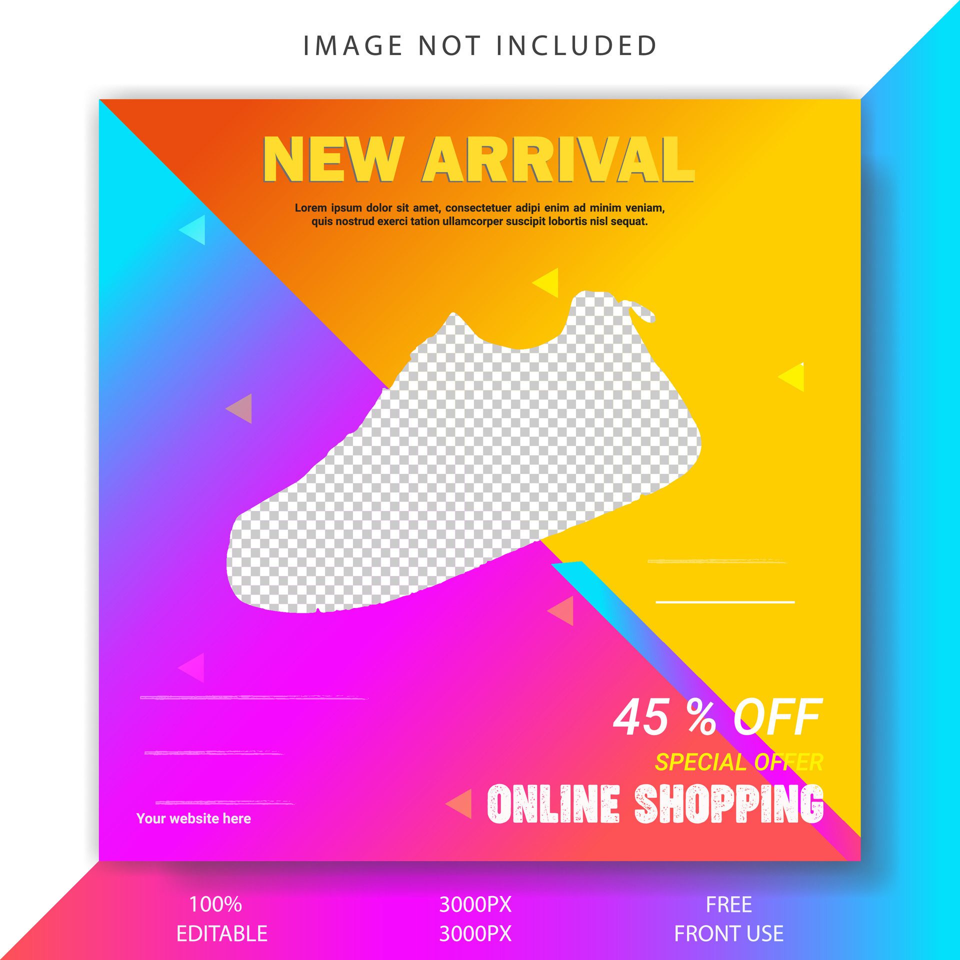 
									Social shoe banner design template Free Vector