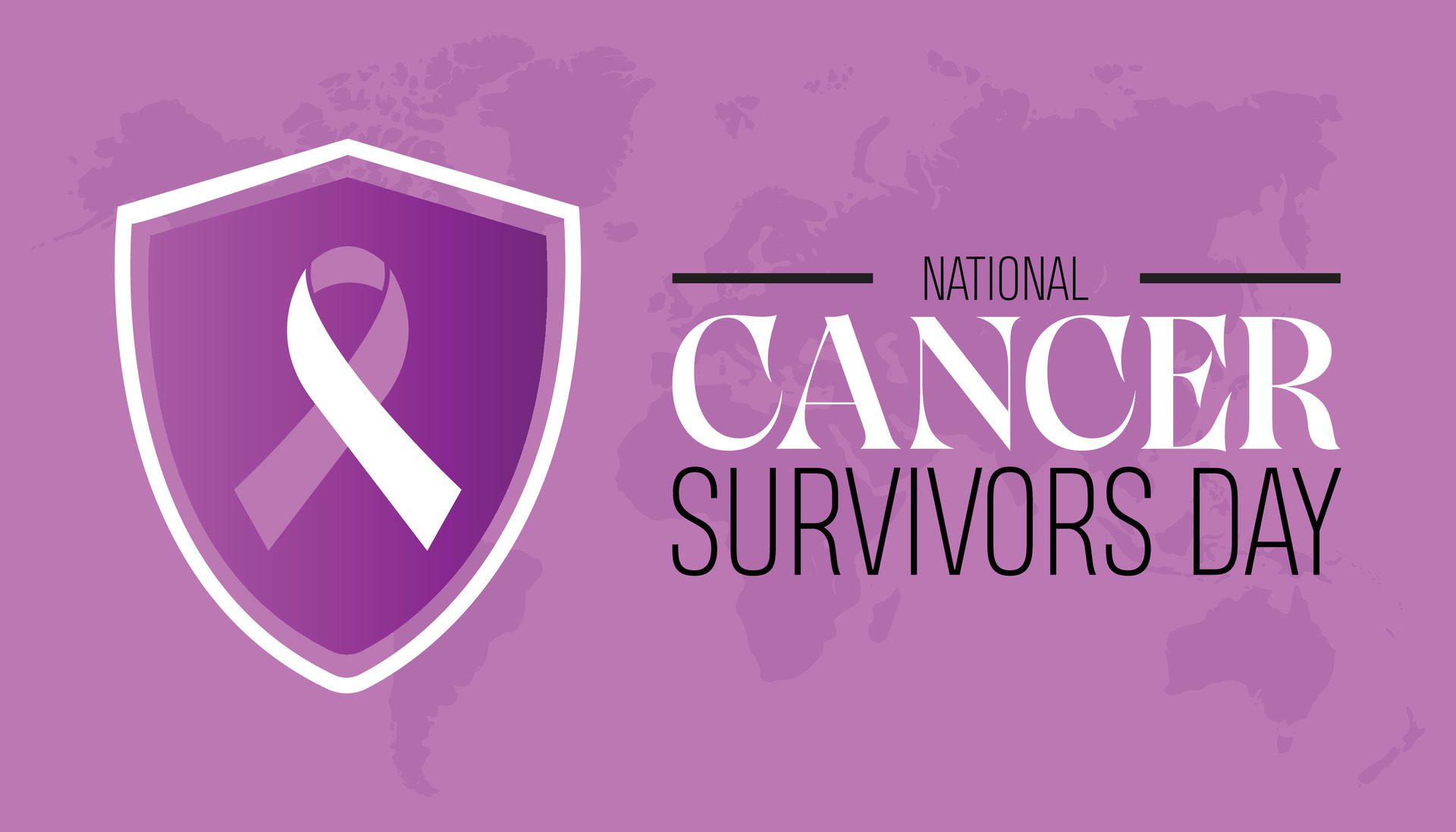 National Cancer Survivors Day observed every year in June. Template for background, banner, card, poster with text inscription. Free Vector