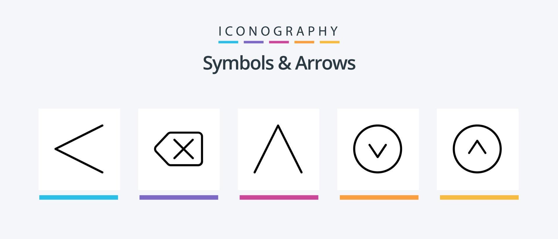 Symbols and Arrows Line 5 Icon Pack Including . arrow. information. Creative Icons Design Stock Free