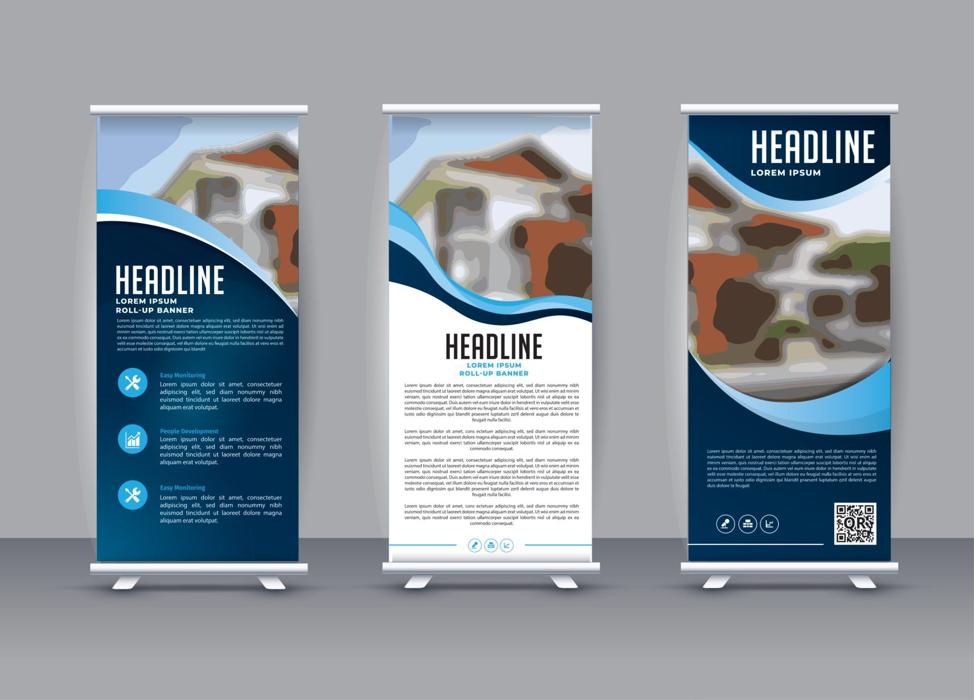 Business Roll Up. Standee Design. Banner Template Free Vector