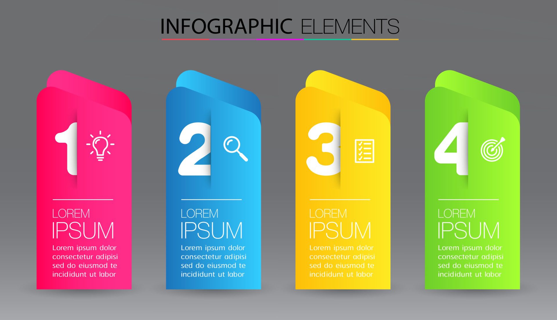 modern infographic text box template, infographics banner Free Vector