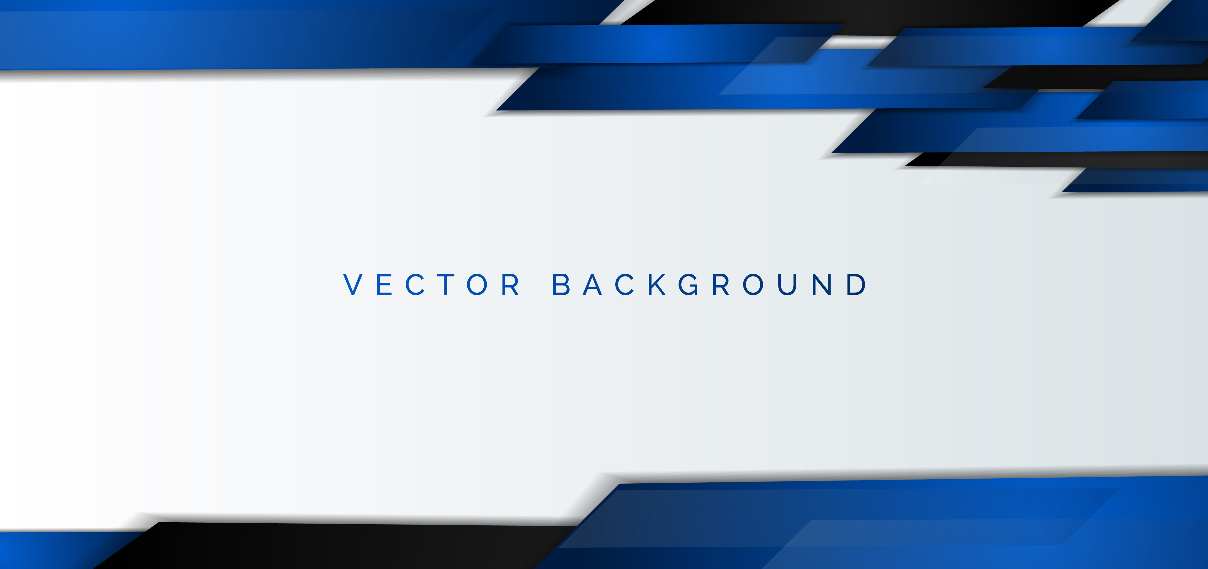 Abstract corporate banner with blue and black elements Free Vector