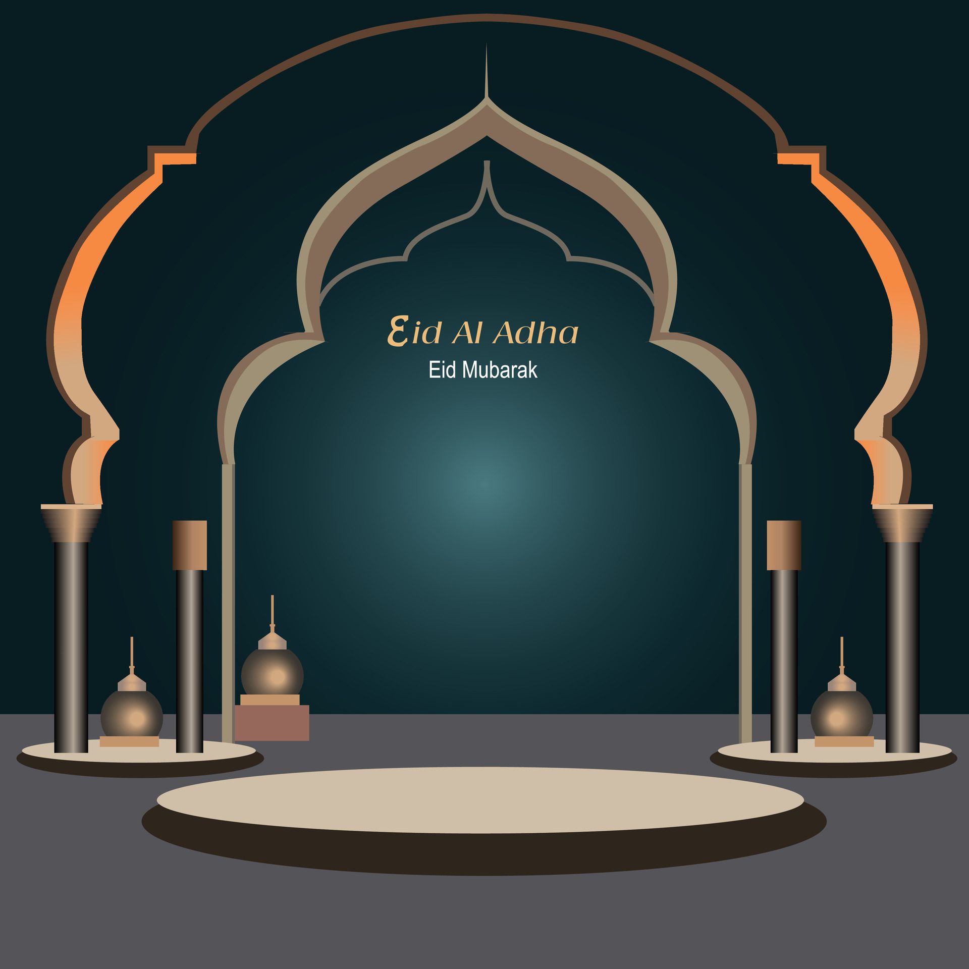 Eid Al Adha Banner Free Vector