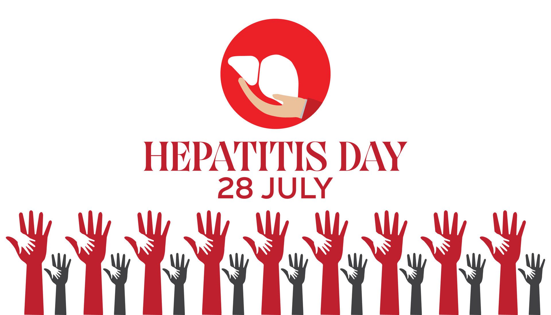 World hepatitis day observed every year in July. Template for background, banner, card, poster with text inscription. Free Vector