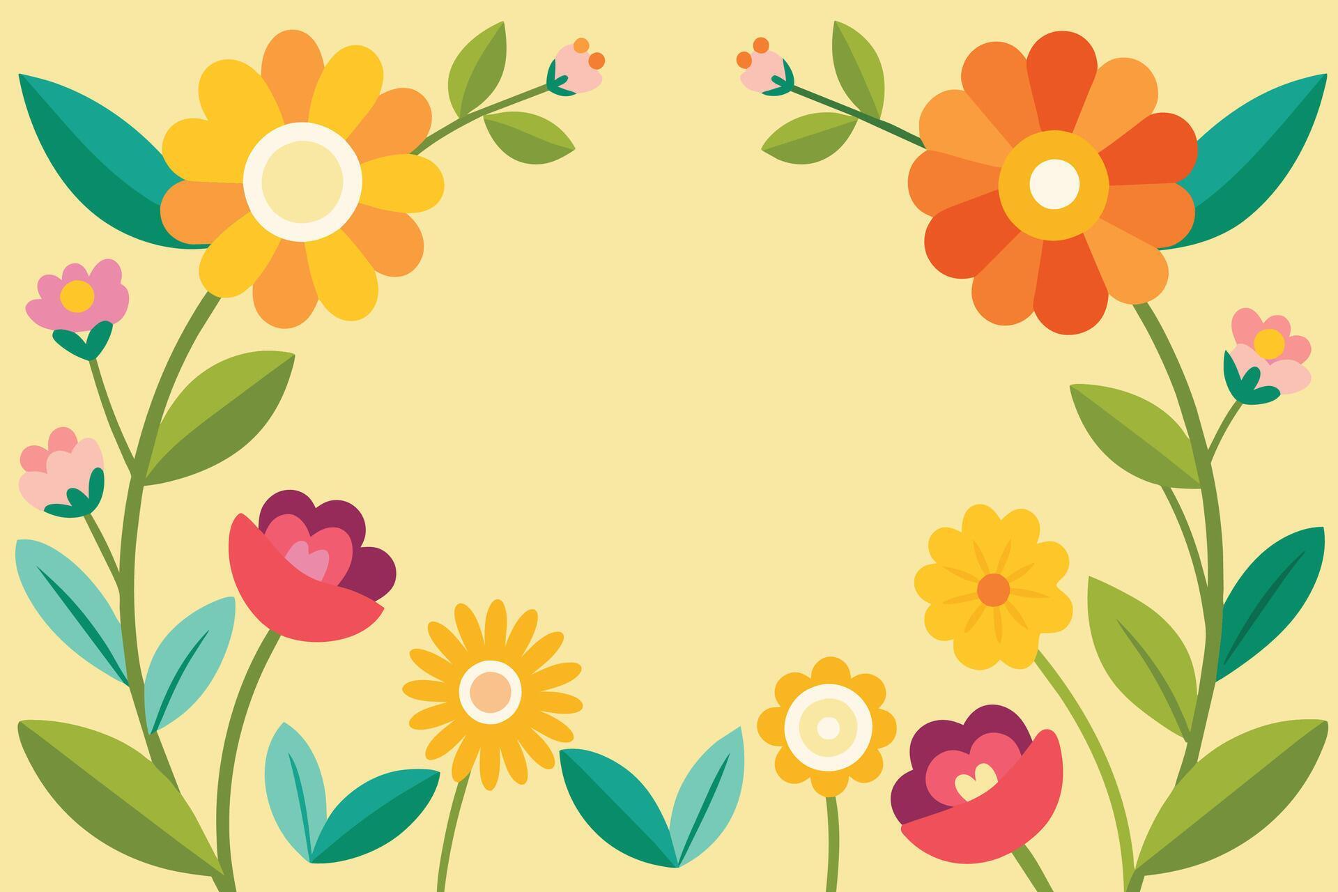 Spring Flower Frame Background Stock Free