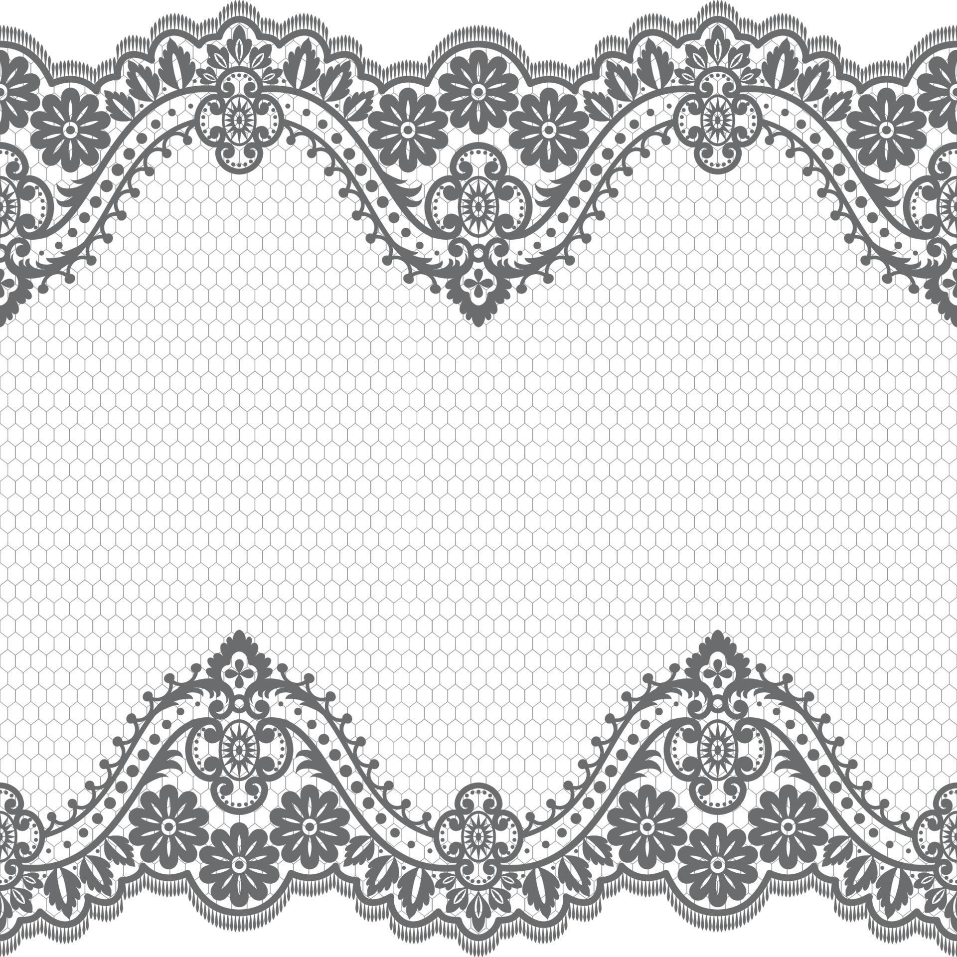 Lace seamless pattern with flowers Stock Free