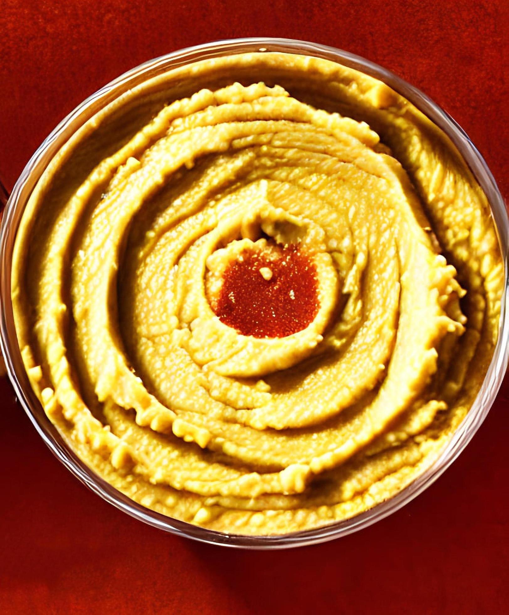 Healthy food. Traditional freshly made organic hummus. Stock Free