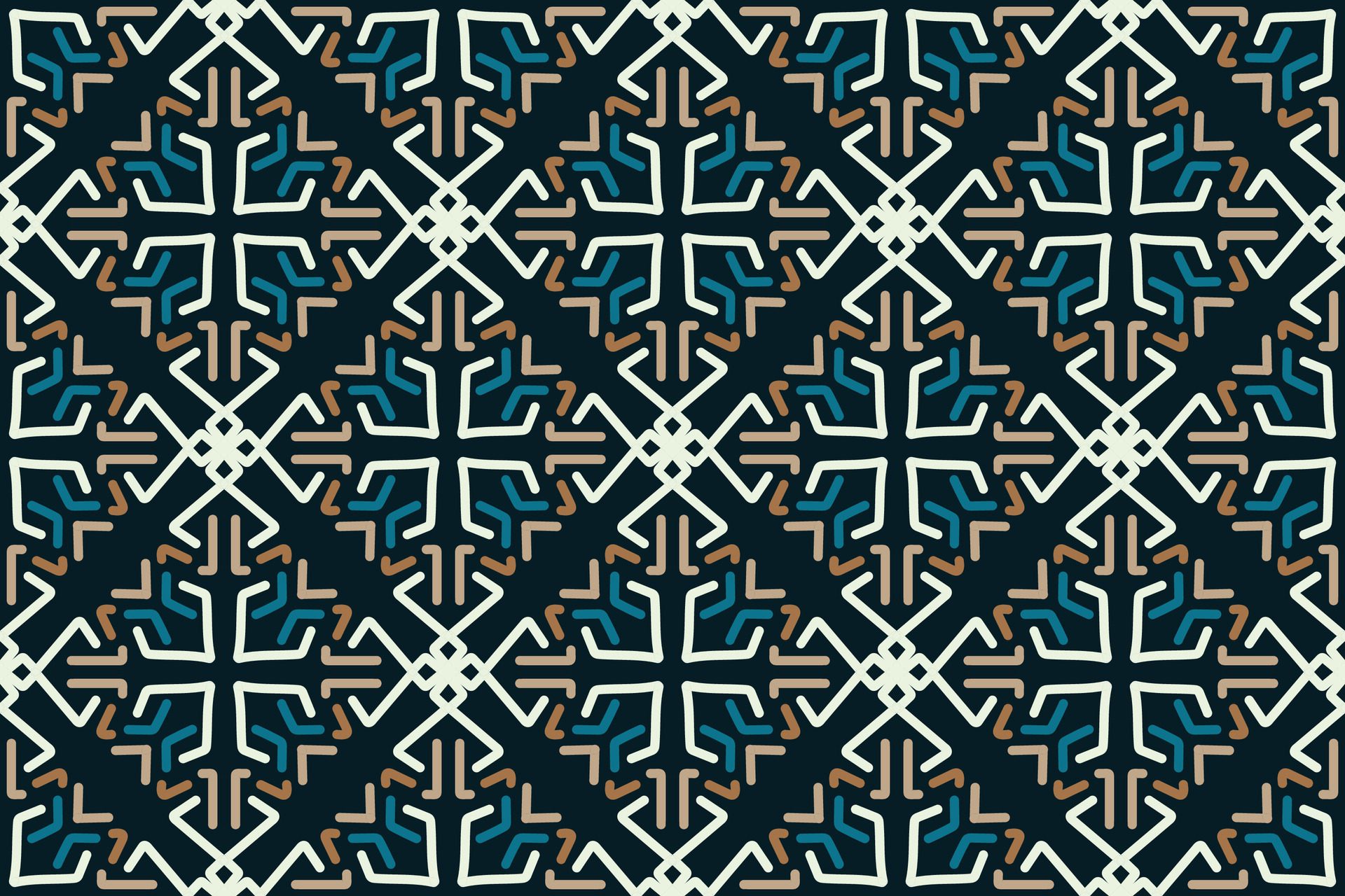 vintage seamless pattern with blue color Free Vector