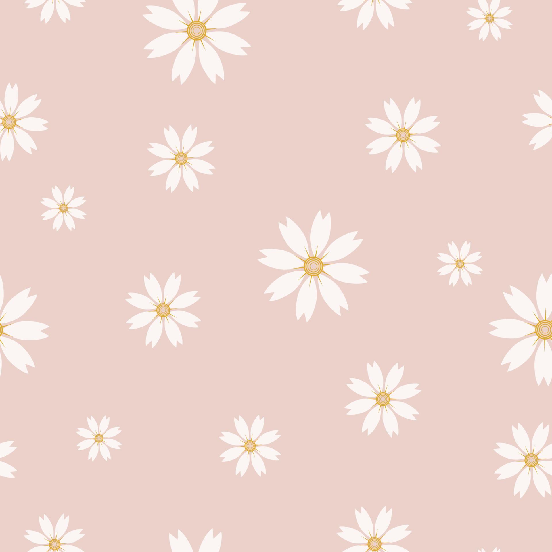 Seamless cute elegant flowers pattern Stock Free