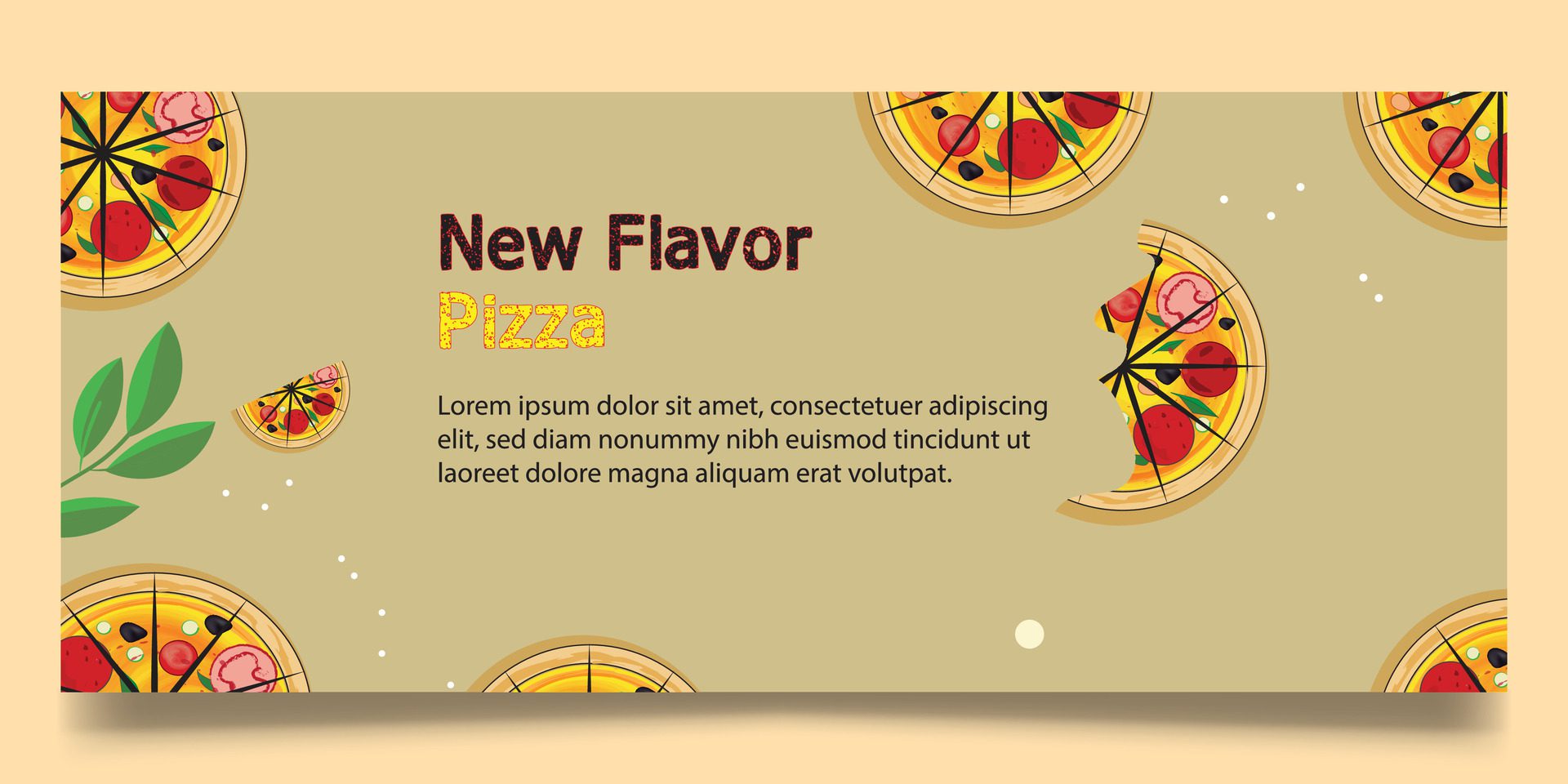 Pizza and fast food banner design Free Vector