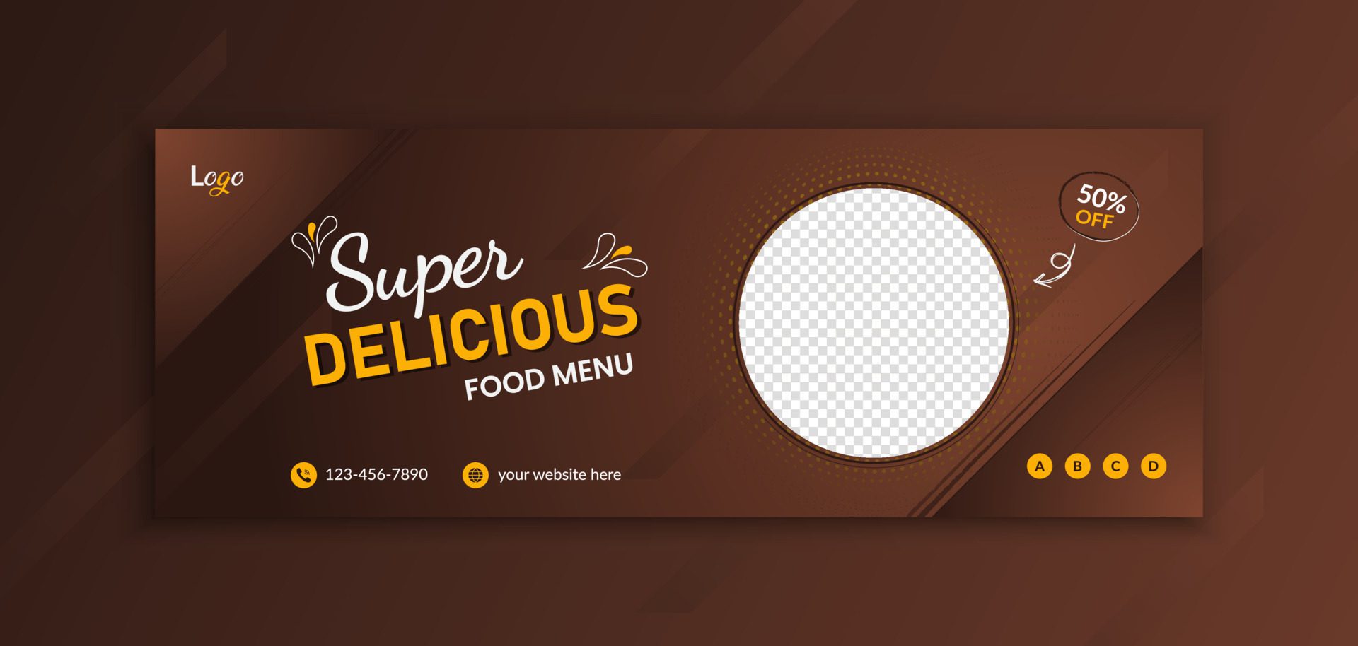 Super delicious coffee social media post and food web banner template Free Vector