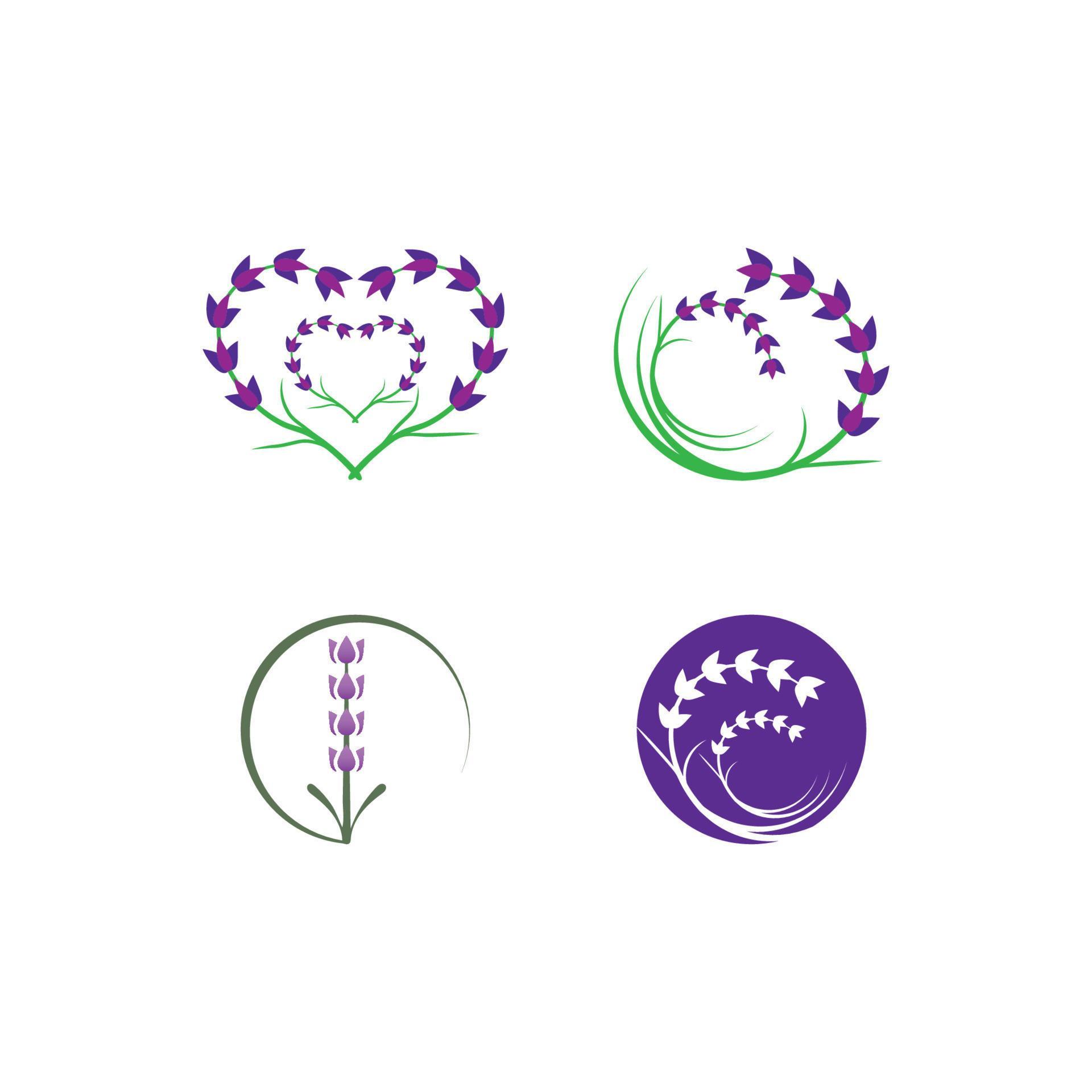 Fresh Lavender flower logo vector Stock Free and Free SVG