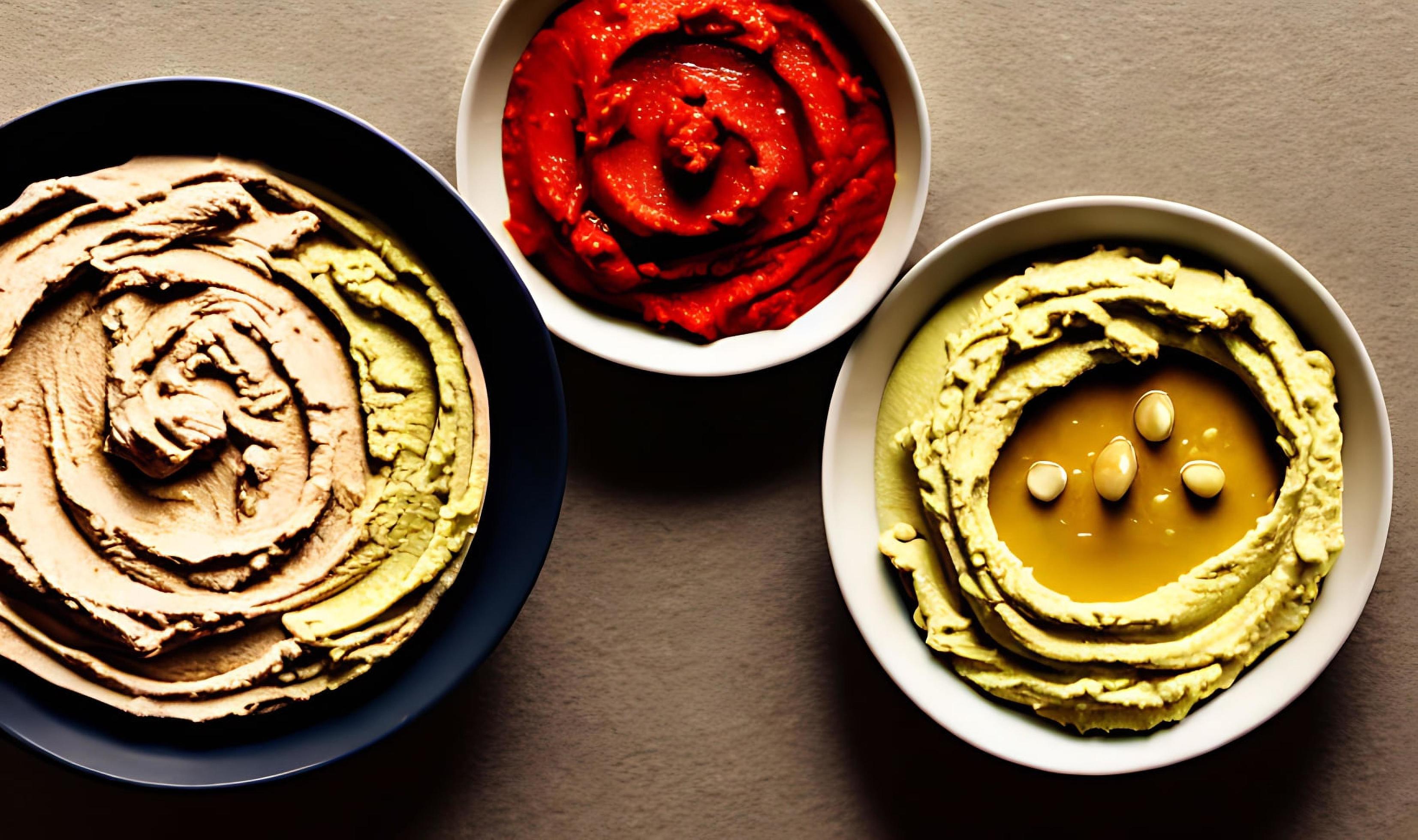 Healthy food. Traditional freshly made organic hummus. Stock Free