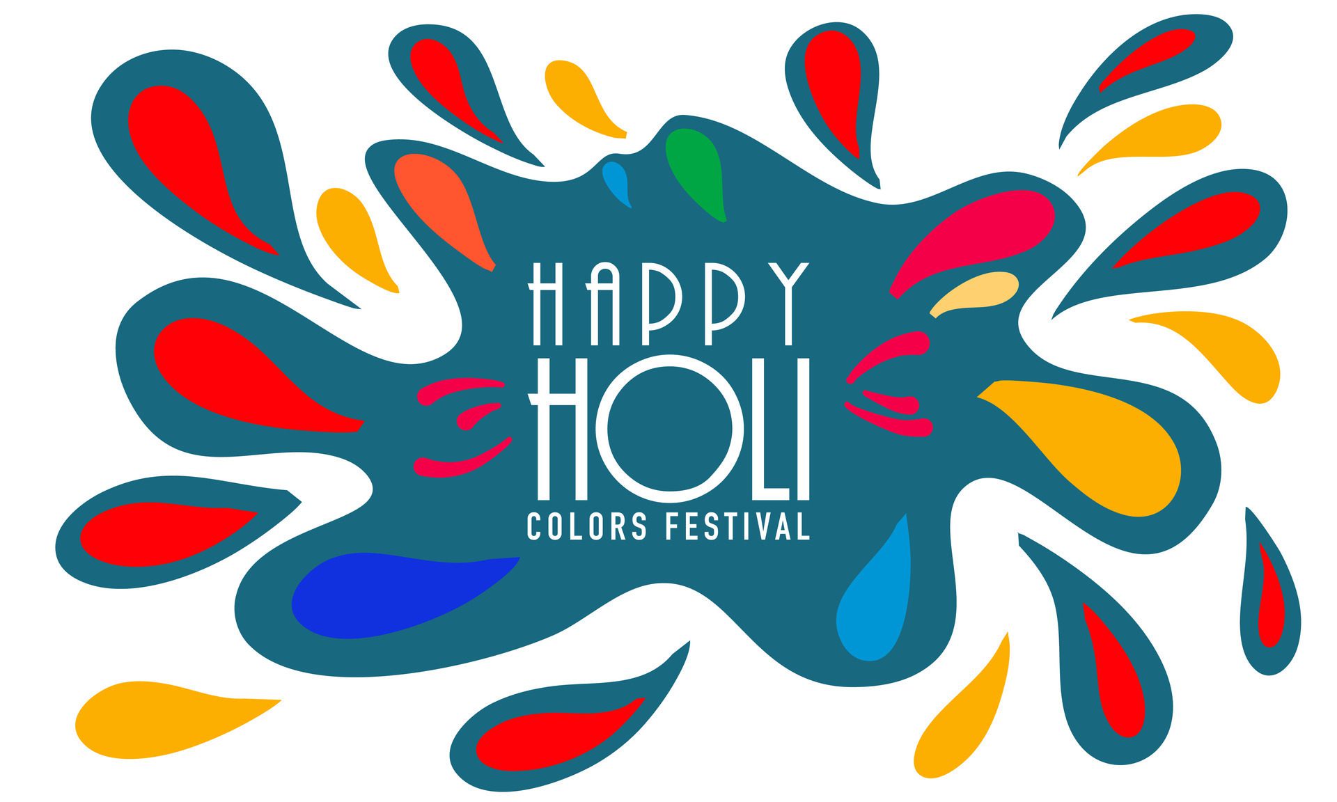 stylish happy holi colorful festival banner design Free Vector