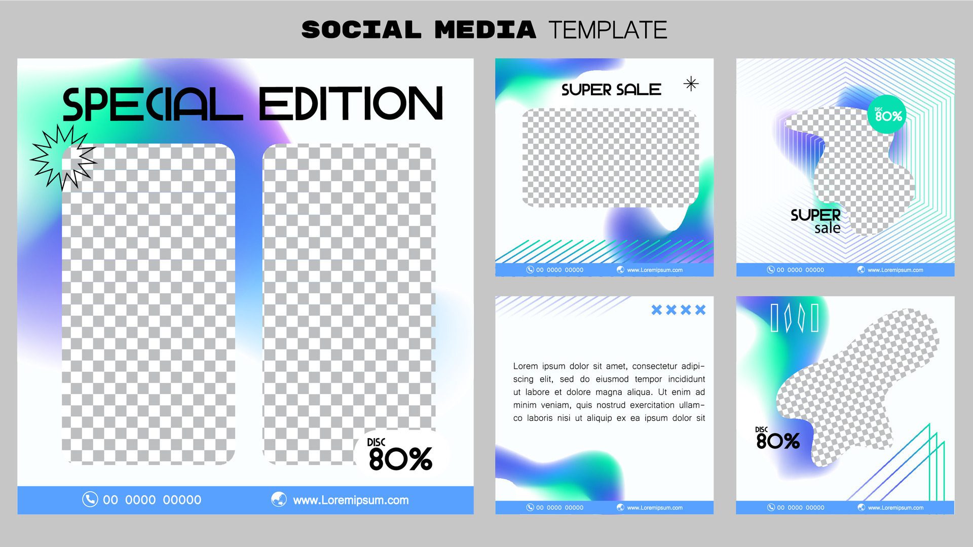 Social media post banner business or event template. illustration vector. Clean sport and gradient style design. Free Vector