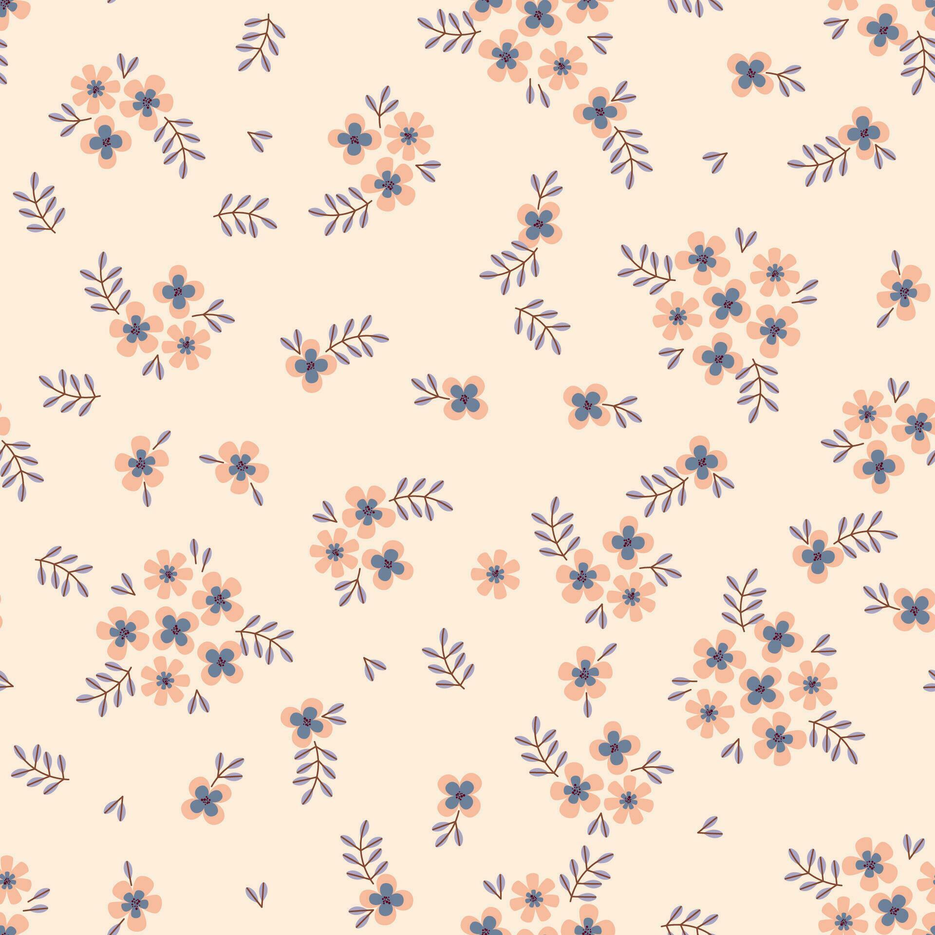 Abstract flower pattern background. Vector illustration. Stock Free