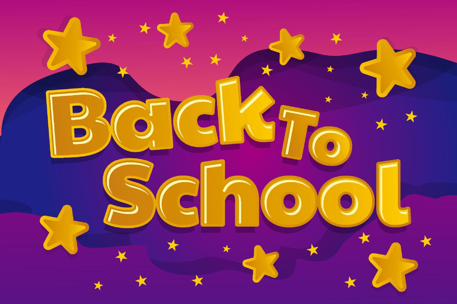 Back to school background with stars Stock Free