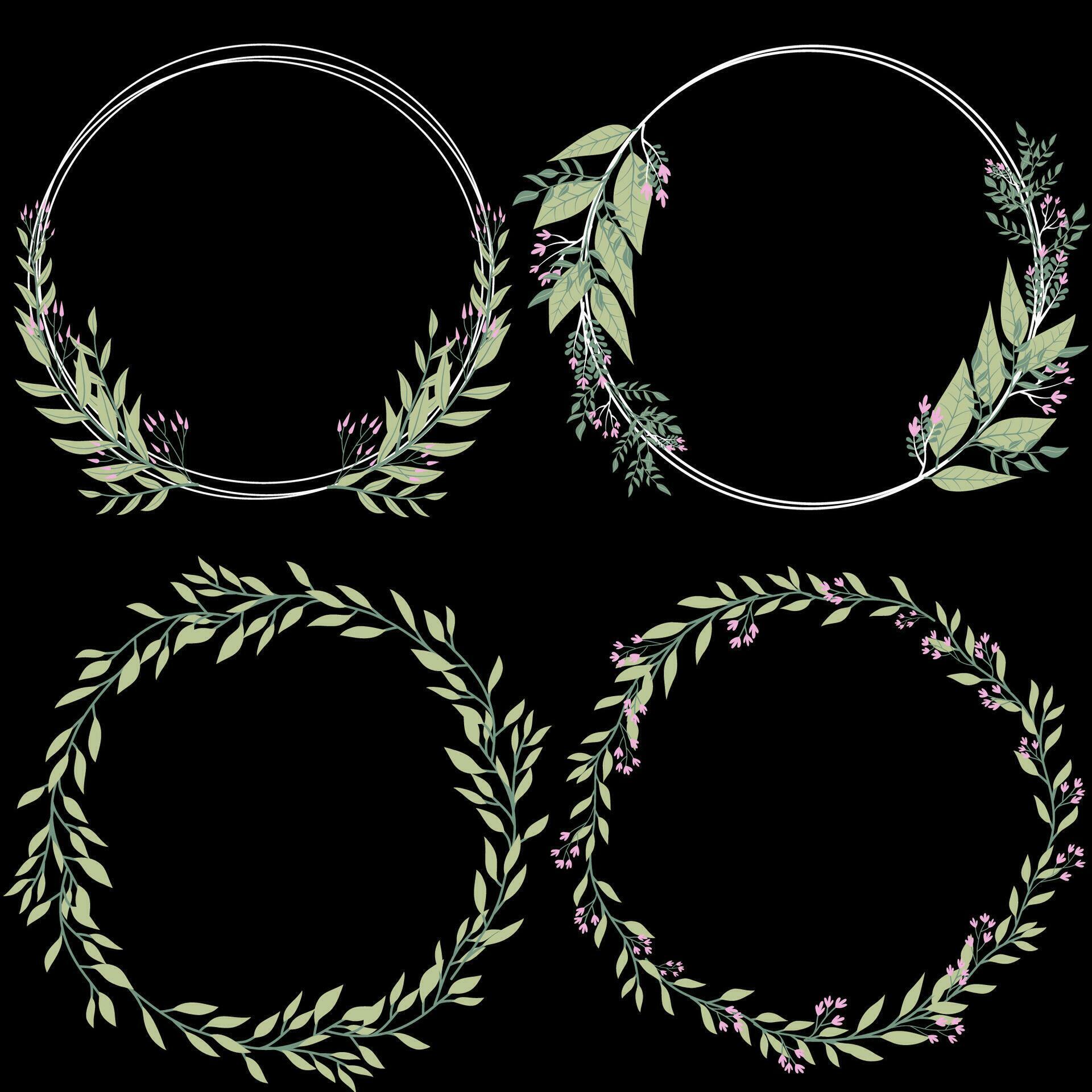 Flower wreath illustration Stock Free and Free SVG