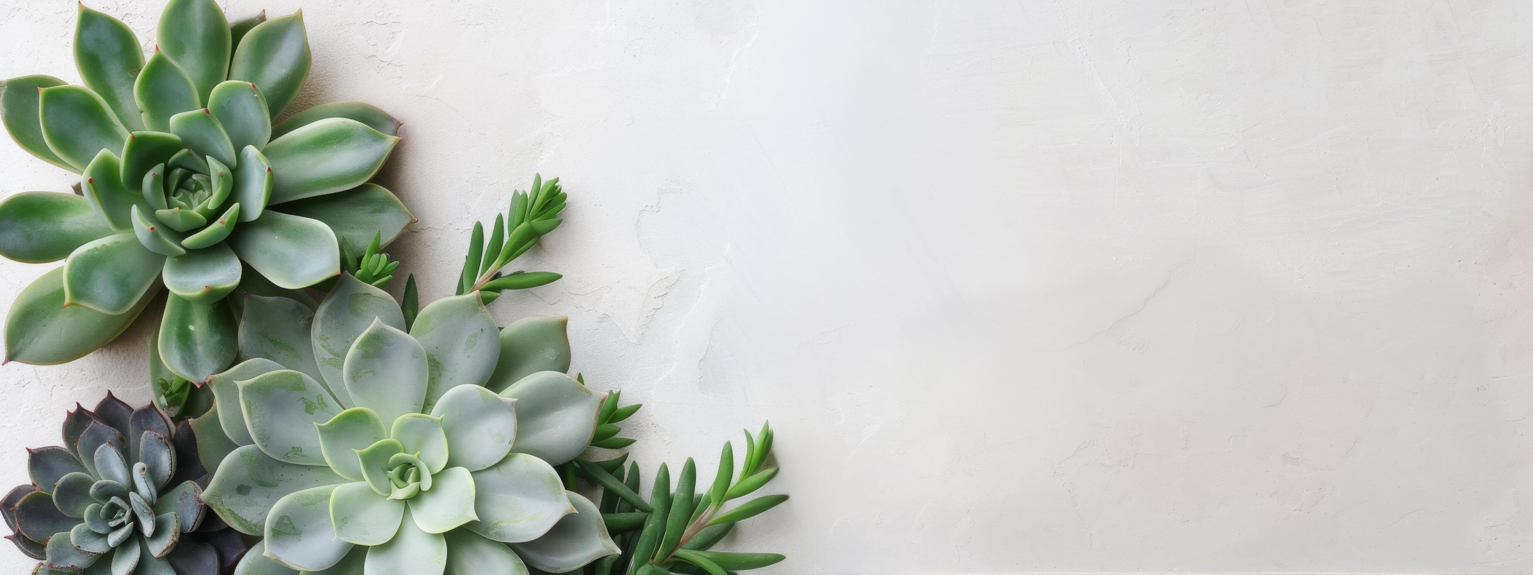 Succulents on a White Background Stock Free