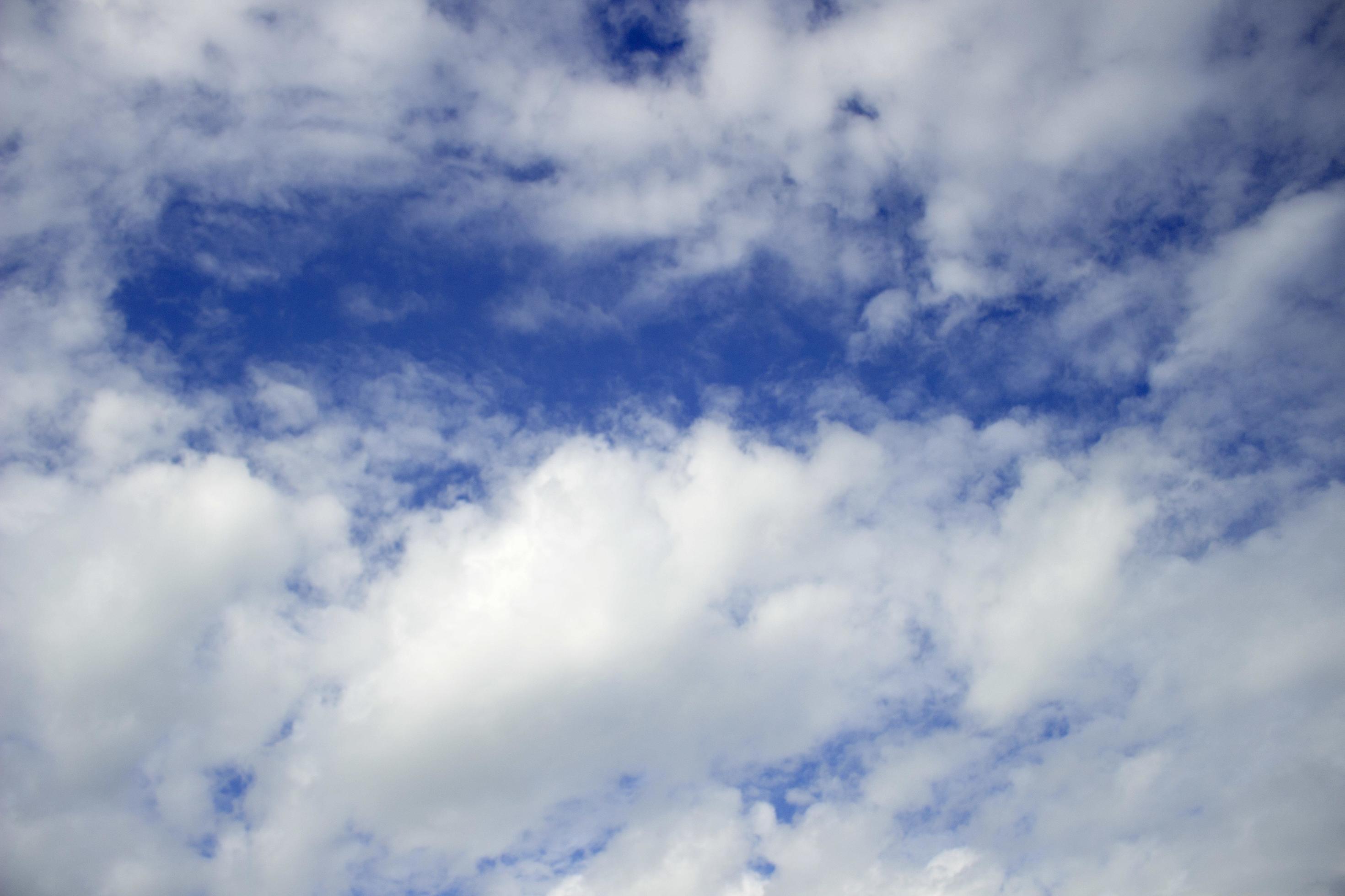 Blue sky background with clouds. Natural background. Stock Free