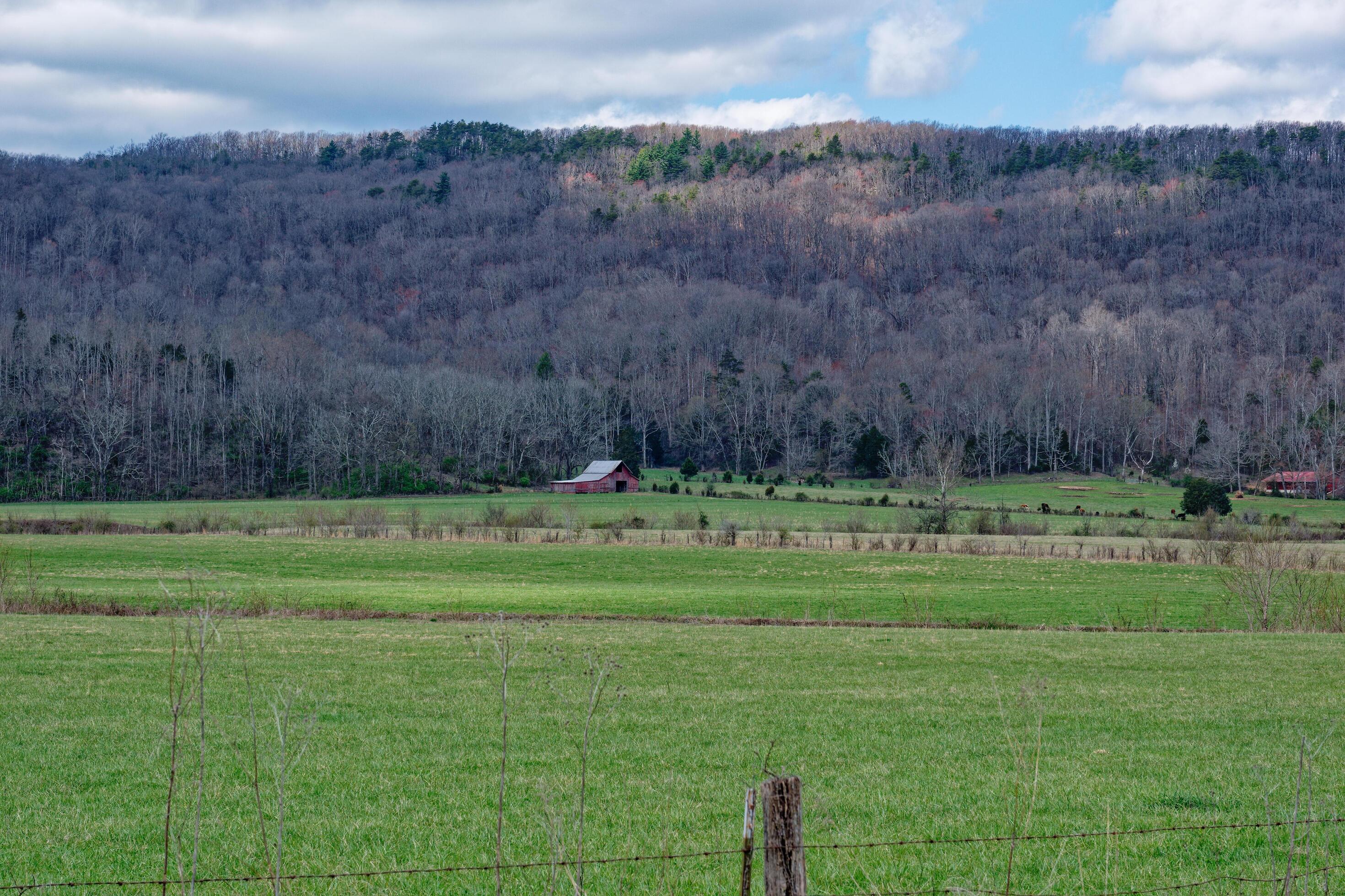 Farmland in the mountains Stock Free