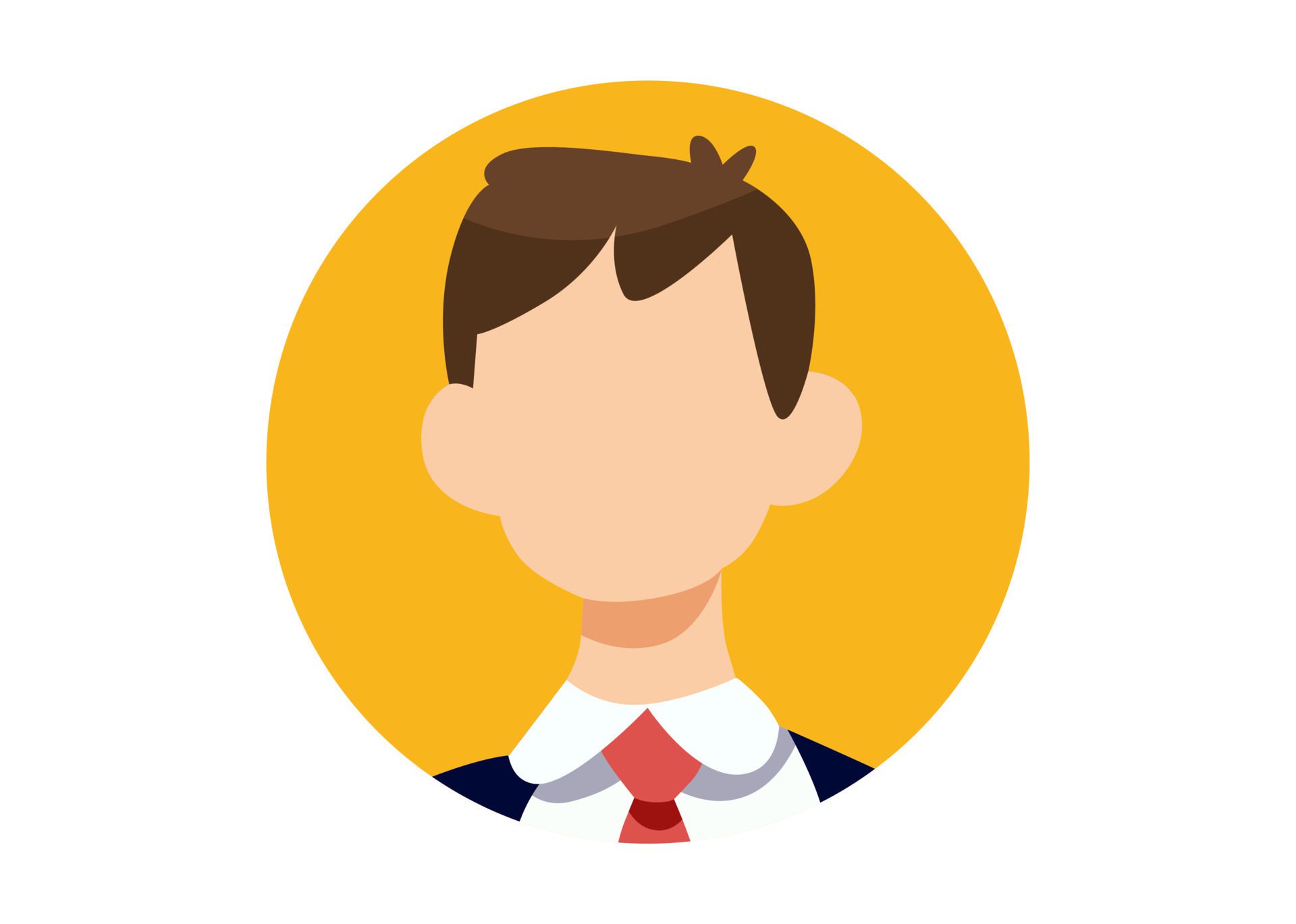 office man face illustration design Free Vector and Free SVG